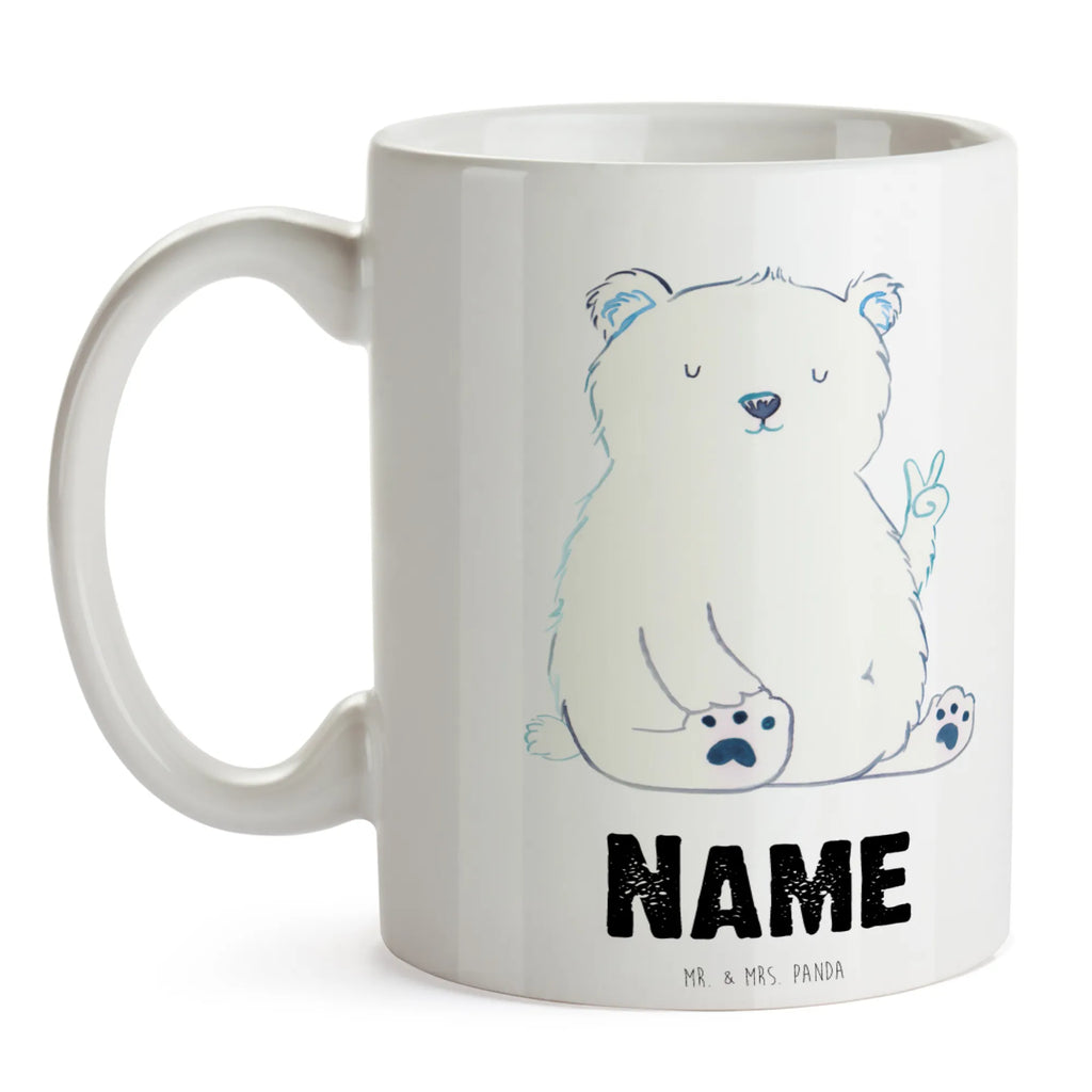 Personalisierte Tasse Eisbär Faul Personalisierte Tasse, Namenstasse, Wunschname, Personalisiert, Tasse, Namen, Drucken, Tasse mit Namen, Bär, Teddy, Teddybär, Eisbär, Nordpol, Faul, Entspannen, Relaxen, Büro, Arbeit, Bürojob, Arbeitsplatz, Homeoffice