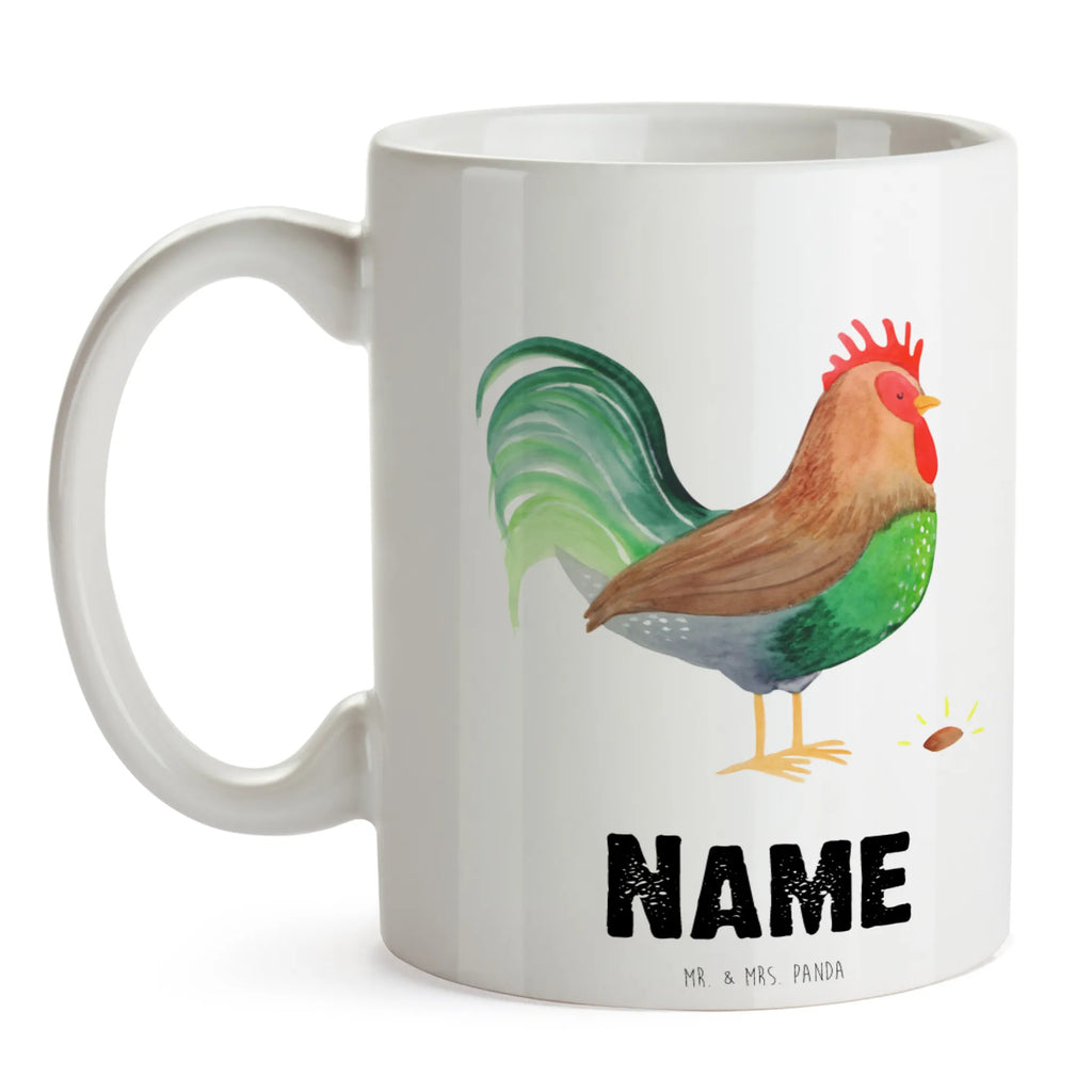 Personalisierte Tasse Hahn mit Korn Personalisierte Tasse, Namenstasse, Wunschname, Personalisiert, Tasse, Namen, Drucken, Tasse mit Namen, Bauernhof, Hoftiere, Landwirt, Landwirtin, Hahn, Korn, Henne, Eier, Natur