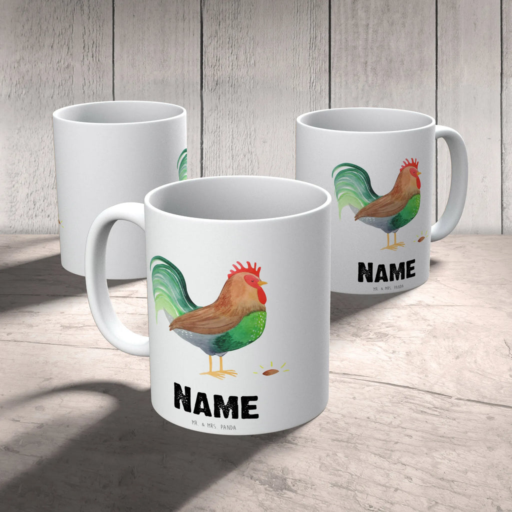 Personalisierte Tasse Hahn mit Korn Personalisierte Tasse, Namenstasse, Wunschname, Personalisiert, Tasse, Namen, Drucken, Tasse mit Namen, Bauernhof, Hoftiere, Landwirt, Landwirtin, Hahn, Korn, Henne, Eier, Natur