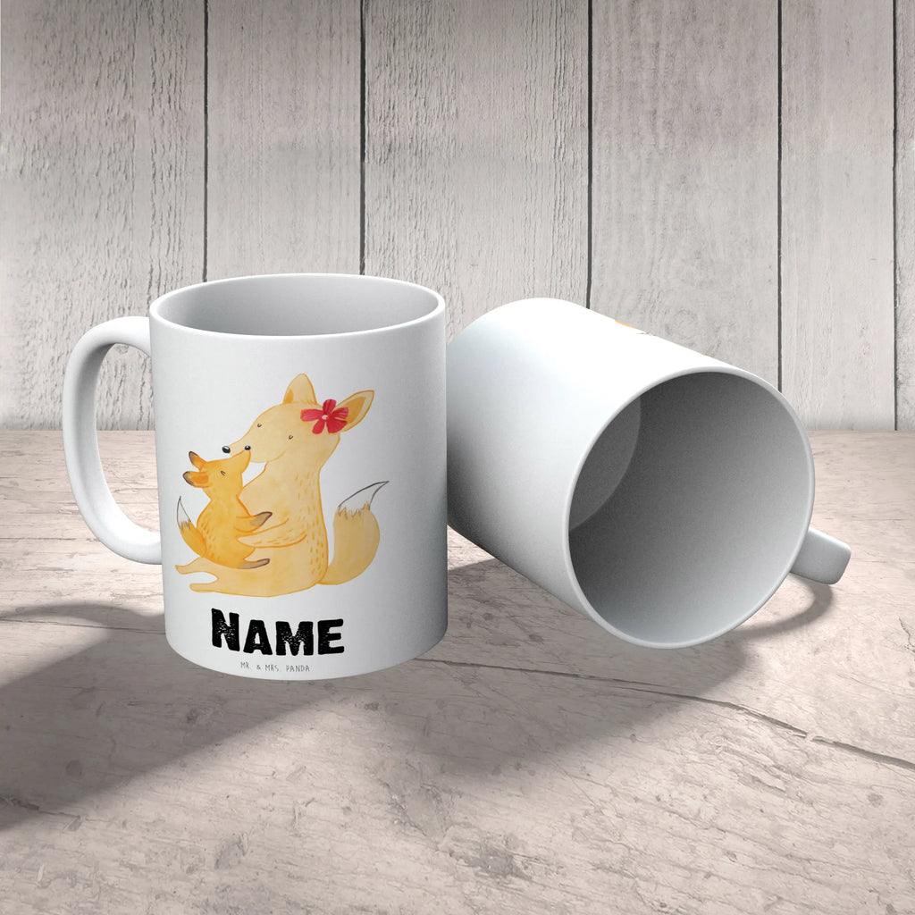 Personalisierte Tasse Fuchs Mama & Kind Personalisierte Tasse, Namenstasse, Wunschname, Personalisiert, Tasse, Namen, Drucken, Tasse mit Namen, Familie, Vatertag, Muttertag, Bruder, Schwester, Mama, Papa, Oma, Opa, Mutter, Tochter, Lieblingstochter, Beste Tochter, Geschenk