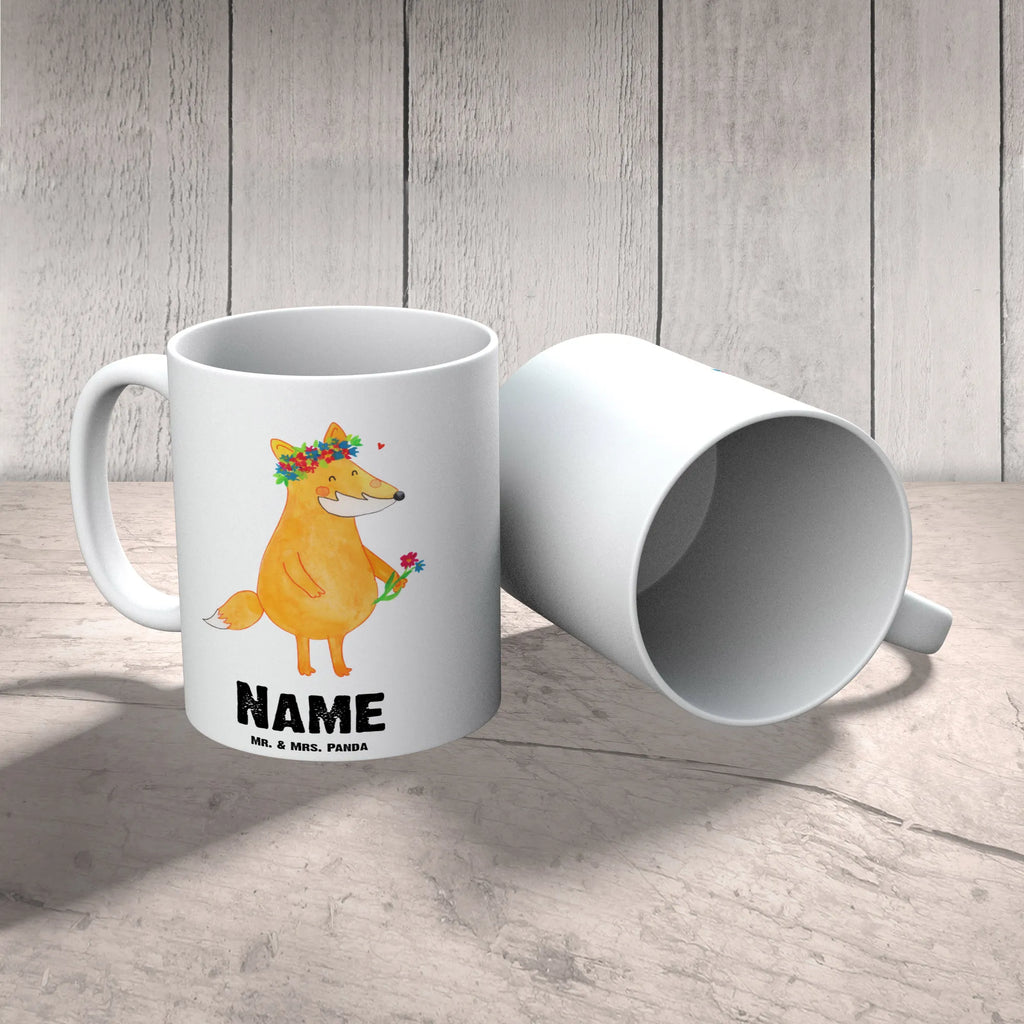 Personalisierte Tasse Fuchs Blumenliebe Personalisierte Tasse, Namenstasse, Wunschname, Personalisiert, Tasse, Namen, Drucken, Tasse mit Namen, Fuchs, Füchse, Fox, Liebe, Freundin, Fuchsmädchen, Blumenmädchen, Freundinnen, Liebesbeweis, Blume, Blumen, Motivation, Freude, ich, mich, Selbstliebe