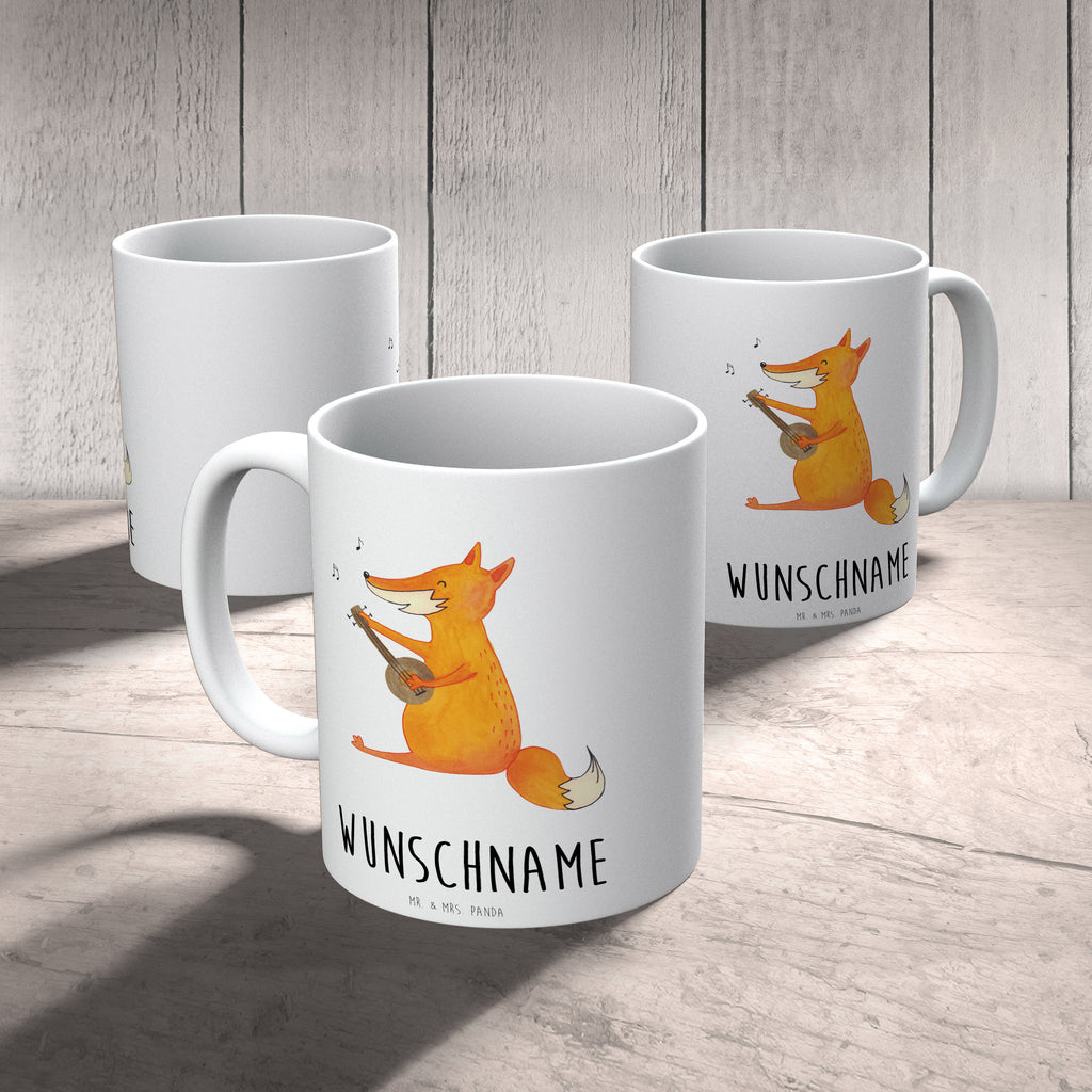 Personalisierte Tasse Fuchs Gitarre Personalisierte Tasse, Namenstasse, Wunschname, Personalisiert, Tasse, Namen, Drucken, Tasse mit Namen, Fuchs, Füchse, Geschenk Musiker, Musik Spruch, Musikerin, Sänger, Sängerin, Gitarre