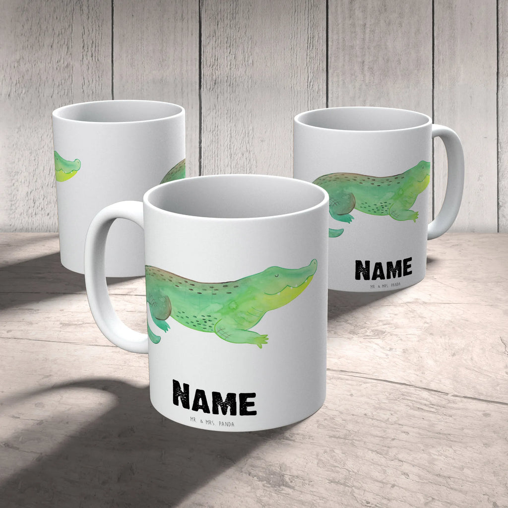 Personalisierte Tasse Krokodil Personalisierte Tasse, Namenstasse, Wunschname, Personalisiert, Tasse, Namen, Drucken, Tasse mit Namen, Meerestiere, Meer, Urlaub, Krokodil, Krokodile, verrückt sein, spontan sein, Abenteuerlust, Reiselust, Freundin, beste Freundin, Lieblingsmensch