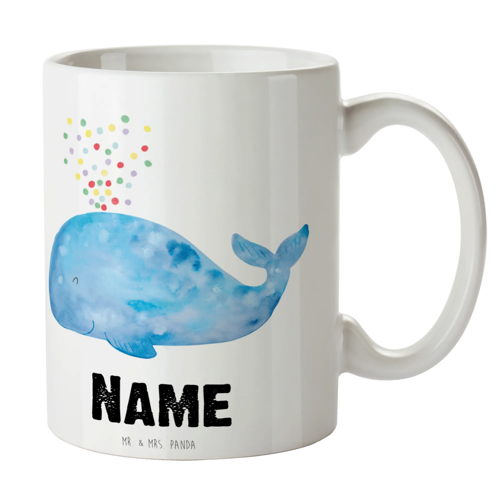 Personalisierte Tasse Wal Konfetti Personalisierte Tasse, Namenstasse, Wunschname, Personalisiert, Tasse, Namen, Drucken, Tasse mit Namen, Meerestiere, Meer, Urlaub, Wal, Konfetti, Wale, Motivation, Neuanfang, Trennung, Diät, Abnehmen, Neustart, Lebensabschnitt, Geburtstag