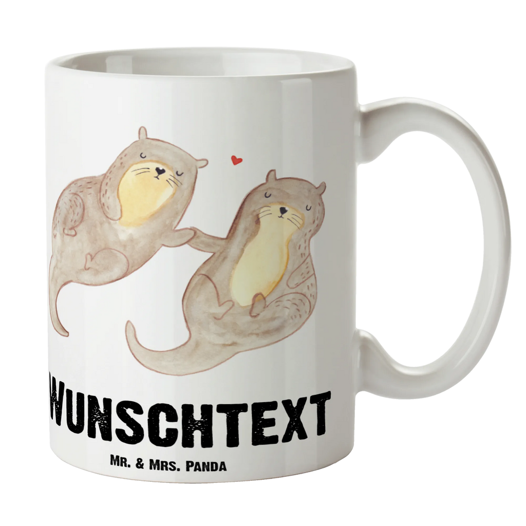 Personalisierte Tasse Otter händchenhaltend Personalisierte Tasse, Namenstasse, Wunschname, Personalisiert, Tasse, Namen, Drucken, Tasse mit Namen, Otter, Fischotter, Seeotter, Otter Seeotter See Otter