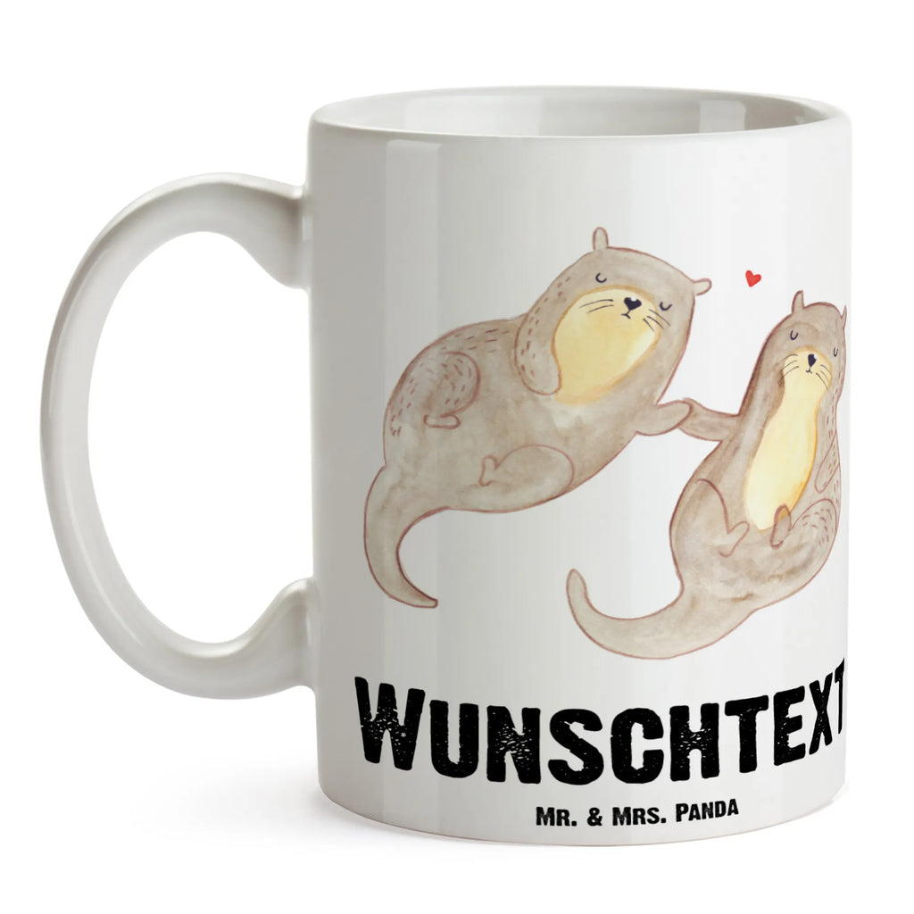 Personalisierte Tasse Otter händchenhaltend Personalisierte Tasse, Namenstasse, Wunschname, Personalisiert, Tasse, Namen, Drucken, Tasse mit Namen, Otter, Fischotter, Seeotter, Otter Seeotter See Otter