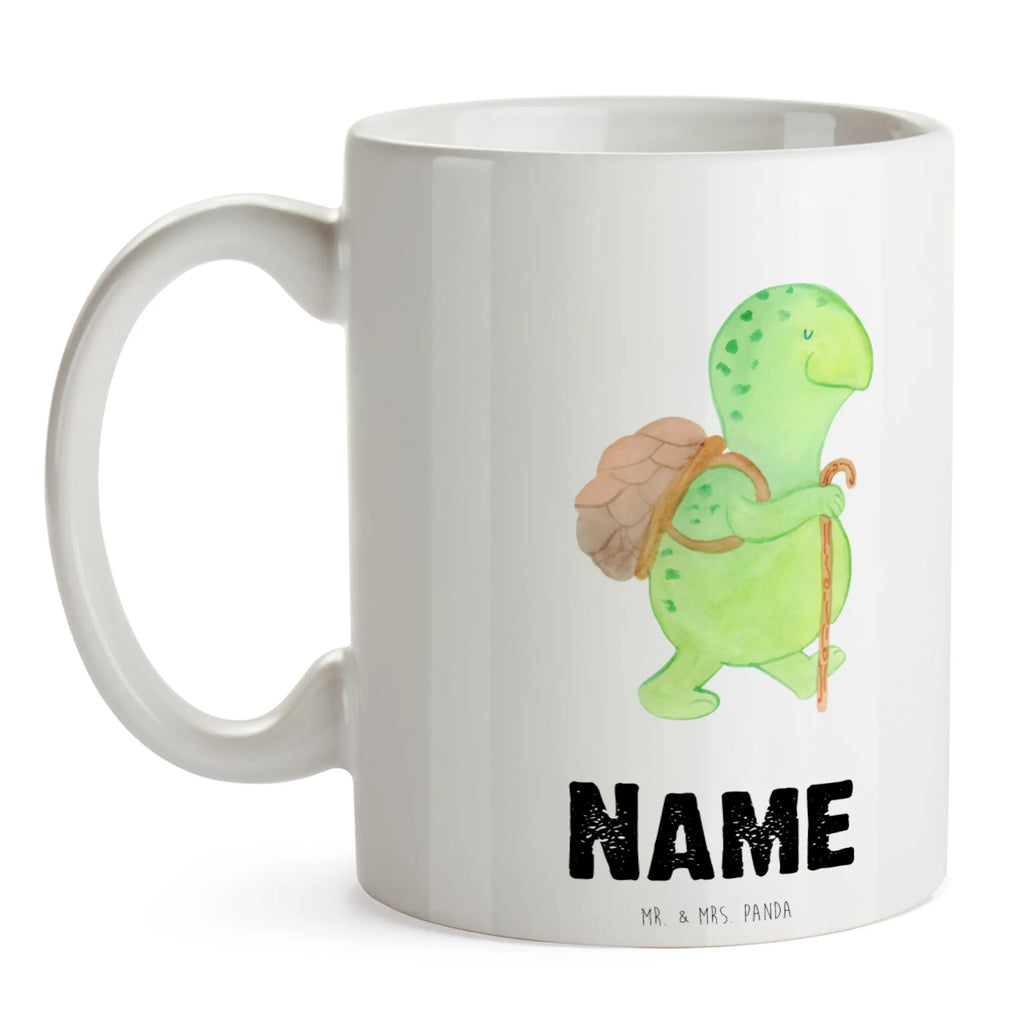 Personalisierte Tasse Schildkröte Wanderer Personalisierte Tasse, Namenstasse, Wunschname, Personalisiert, Tasse, Namen, Drucken, Tasse mit Namen, Schildkröte, Schildkröten, Motivation, Motivationsspruch, Motivationssprüche, Neuanfang