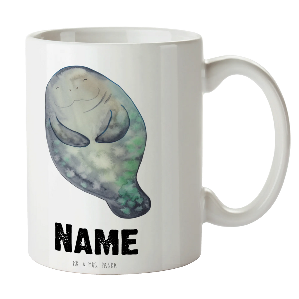 Personalisierte Tasse Seekuh happy Personalisierte Tasse, Namenstasse, Wunschname, Personalisiert, Tasse, Namen, Drucken, Tasse mit Namen, Meerestiere, Meer, Urlaub, Seekuh, Seekühe, Selbstliebe, Respekt, Neuanfang, Neustart, Achtsamkeit, Zufrieden, Liebeskummer, Freundin