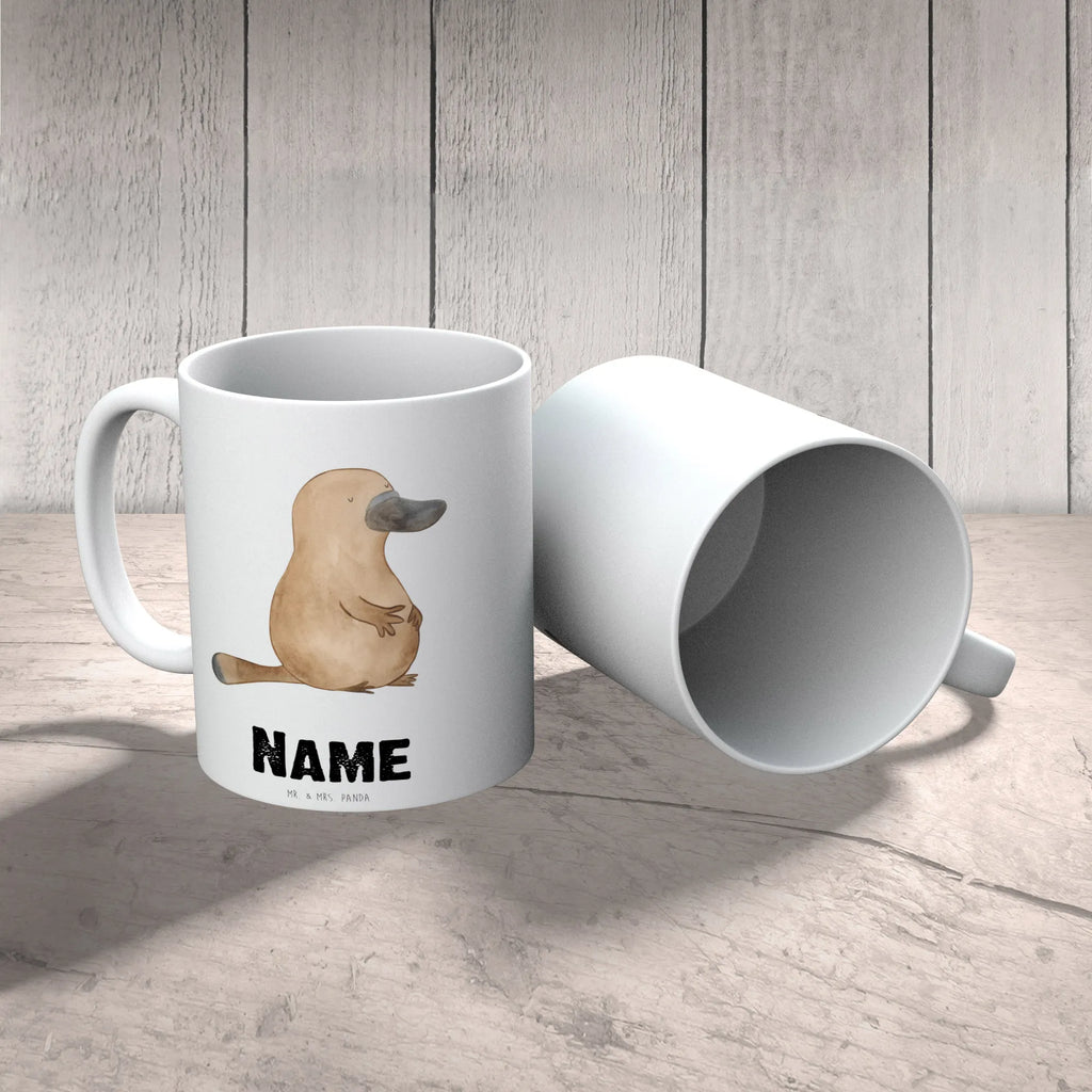 Personalisierte Tasse Schnabeltier mutig Personalisierte Tasse, Namenstasse, Wunschname, Personalisiert, Tasse, Namen, Drucken, Tasse mit Namen, Meerestiere, Meer, Urlaub, Schnabeltier, Mut, mutig, Lebensweisheit, Schnabeltiere, Motivation, Training, Büro, Arbeit, Neuanfang, Neustart, Weltreise, Raodtrip