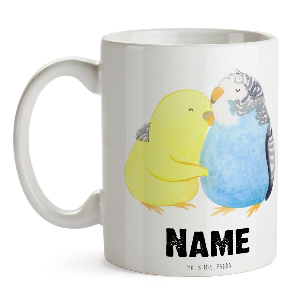 Personalisierte Tasse Wellensittich Liebe Personalisierte Tasse, Namenstasse, Wunschname, Personalisiert, Tasse, Namen, Drucken, Tasse mit Namen, Liebe, Partner, Freund, Freundin, Ehemann, Ehefrau, Heiraten, Verlobung, Heiratsantrag, Liebesgeschenk, Jahrestag, Hocheitstag, Vögel, Wellensittich, Nähe, Kuscheln, Vertrauen