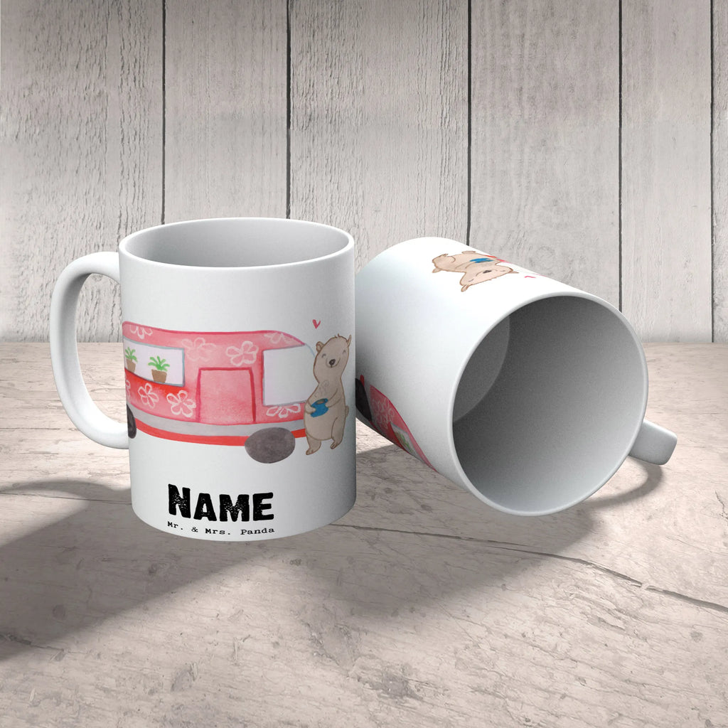 Personalisierte Tasse Bär Camper Personalisierte Tasse, Namenstasse, Wunschname, Personalisiert, Tasse, Namen, Drucken, Tasse mit Namen, Geschenk, Sport, Sportart, Hobby, Schenken, Danke, Dankeschön, Auszeichnung, Gewinn, Sportler, Camper, Campen, Zelten, Campingplatz, Wohnmobil, Roadtrip, Urlaub