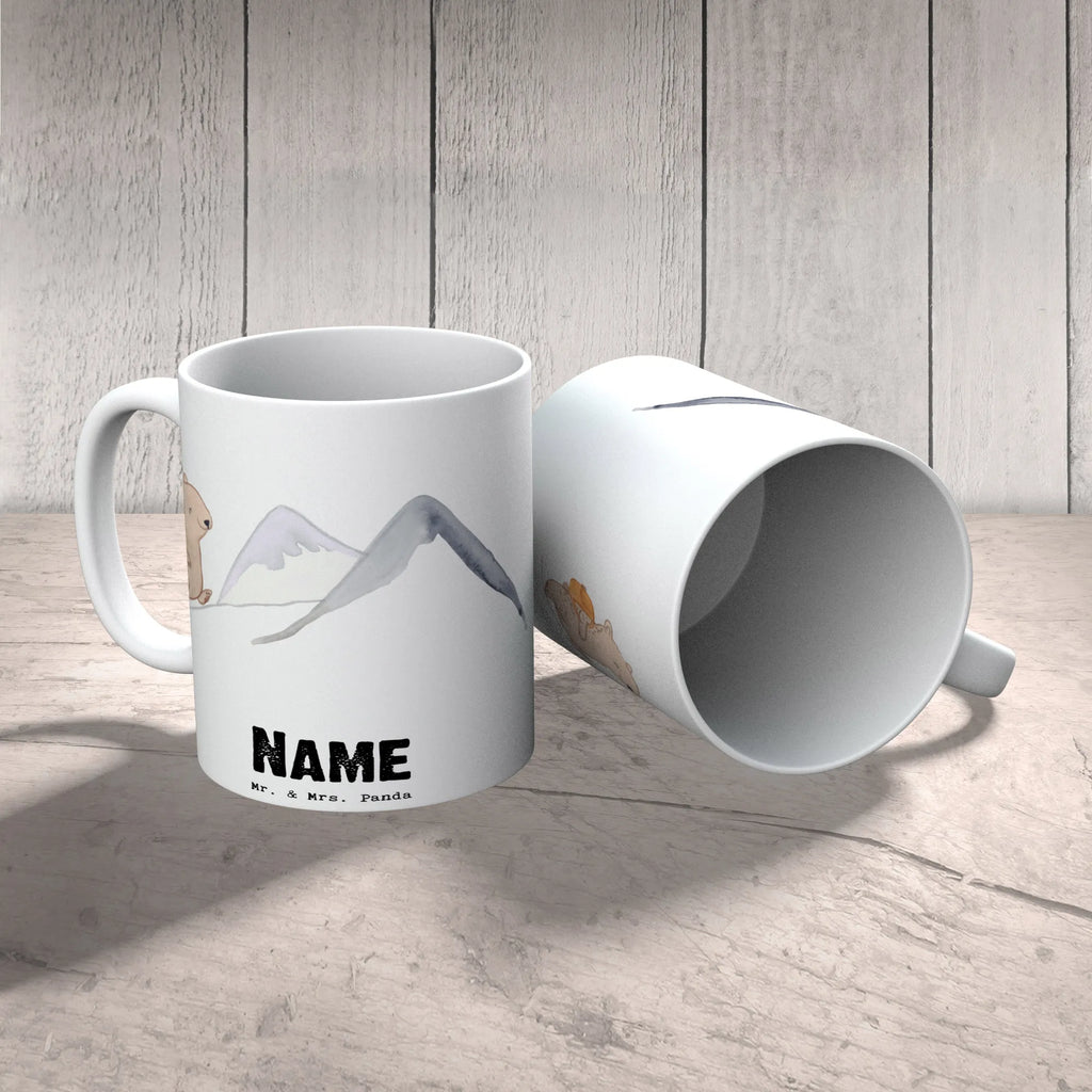 Personalisierte Tasse Bär Bergsteigen Personalisierte Tasse, Namenstasse, Wunschname, Personalisiert, Tasse, Namen, Drucken, Tasse mit Namen, Geschenk, Sport, Sportart, Hobby, Schenken, Danke, Dankeschön, Auszeichnung, Gewinn, Sportler, Bergsteigen, wandern, Bergsport, Trekking, Alpinismus, Alpinwandern