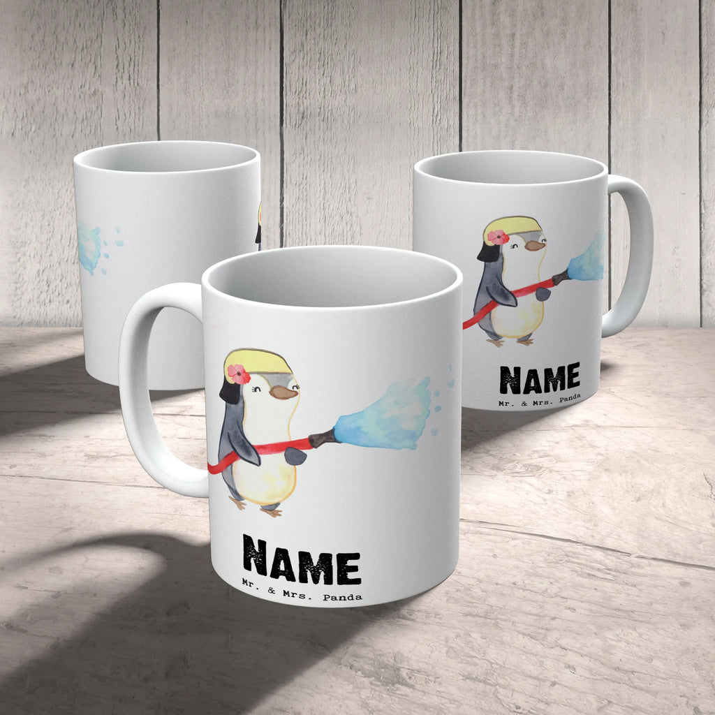 Personalisierte Tasse Feuerwehrfrau mit Herz Personalisierte Tasse, Namenstasse, Wunschname, Personalisiert, Tasse, Namen, Drucken, Tasse mit Namen, Beruf, Ausbildung, Jubiläum, Abschied, Rente, Kollege, Kollegin, Geschenk, Schenken, Arbeitskollege, Mitarbeiter, Firma, Danke, Dankeschön, Feuerwehrfrau, Feuerwehrhauptfrau, Brandschutz, Feuerwehr, freiwillige Feuerwehr