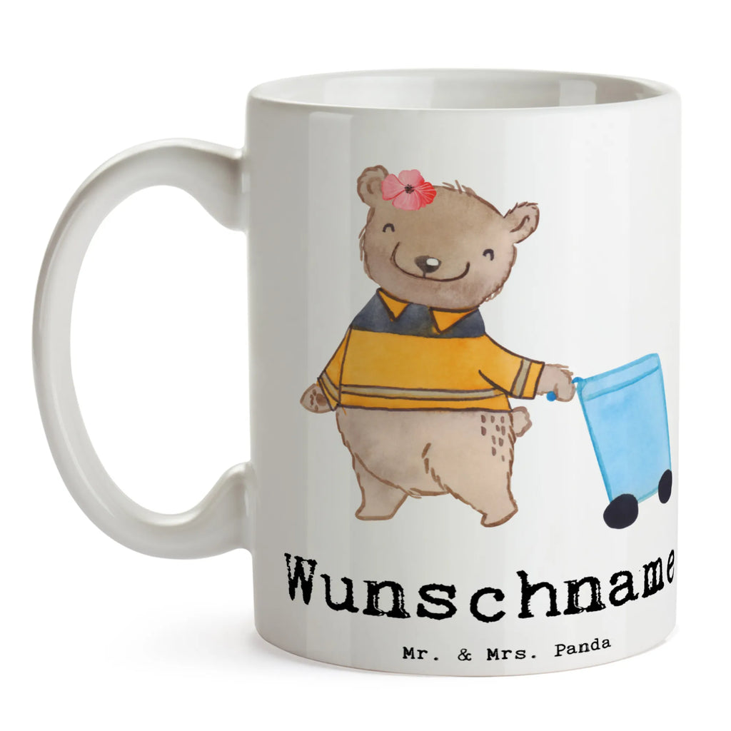 Personalisierte Tasse Müllwerkerin mit Herz Personalisierte Tasse, Namenstasse, Wunschname, Personalisiert, Tasse, Namen, Drucken, Tasse mit Namen, Beruf, Ausbildung, Jubiläum, Abschied, Rente, Kollege, Kollegin, Geschenk, Schenken, Arbeitskollege, Mitarbeiter, Firma, Danke, Dankeschön, Müllwerkerin, Fachkraft Kreislauf- und Abfallwirtschaft, Müllentsorgerin, Kehrichtfrau, Müllfrau, Müllfahreriin