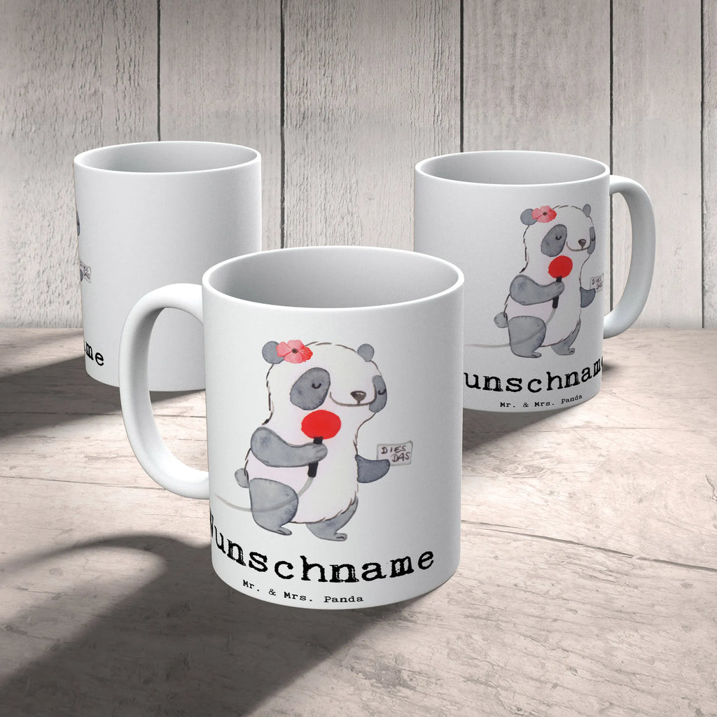 Personalisierte Tasse Reporterin mit Herz Personalisierte Tasse, Namenstasse, Wunschname, Personalisiert, Tasse, Namen, Drucken, Tasse mit Namen, Beruf, Ausbildung, Jubiläum, Abschied, Rente, Kollege, Kollegin, Geschenk, Schenken, Arbeitskollege, Mitarbeiter, Firma, Danke, Dankeschön