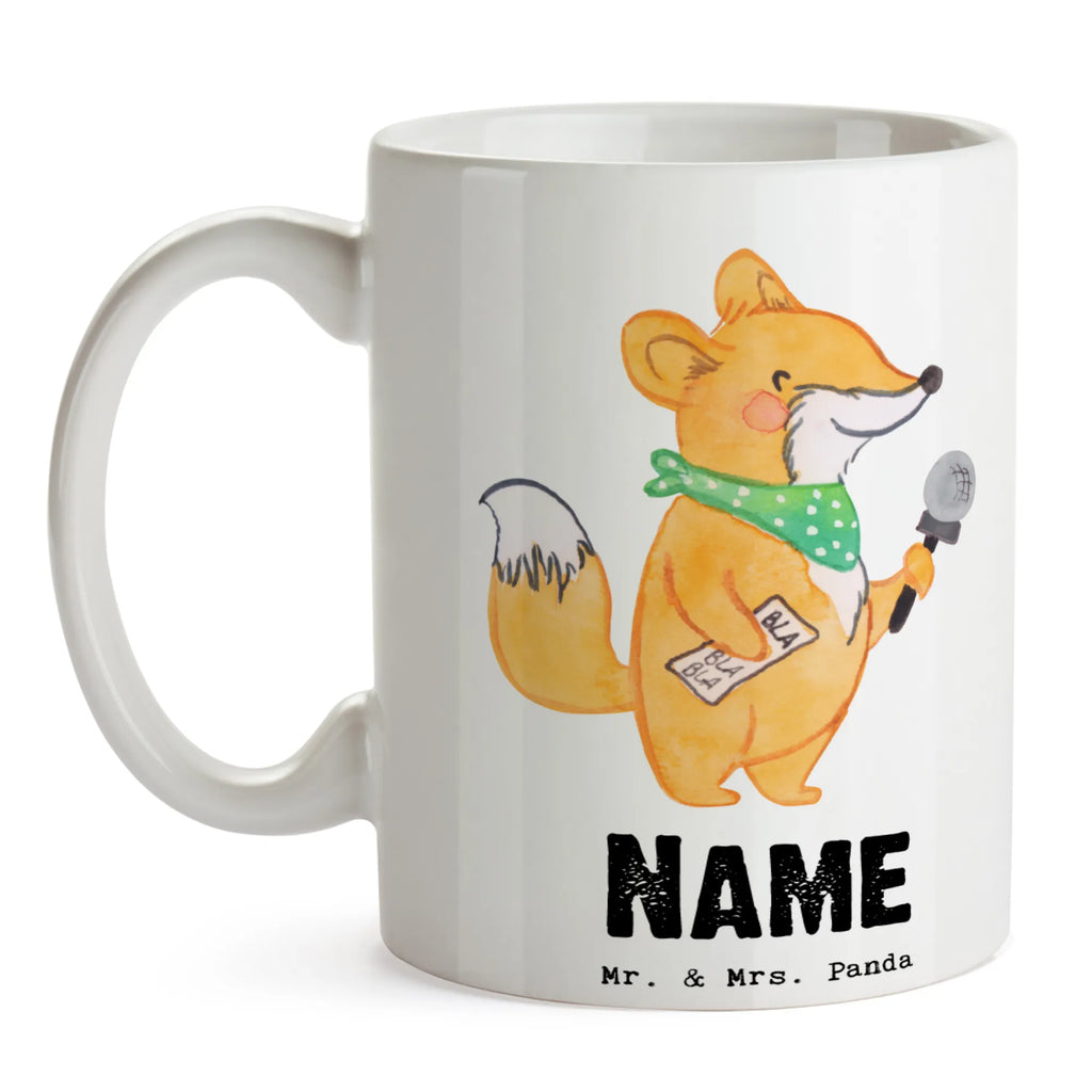 Personalisierte Tasse Journalist mit Herz Personalisierte Tasse, Namenstasse, Wunschname, Personalisiert, Tasse, Namen, Drucken, Tasse mit Namen, Beruf, Ausbildung, Jubiläum, Abschied, Rente, Kollege, Kollegin, Geschenk, Schenken, Arbeitskollege, Mitarbeiter, Firma, Danke, Dankeschön, Journalist, Reporter, Redakteur, Pressebüro, Studium