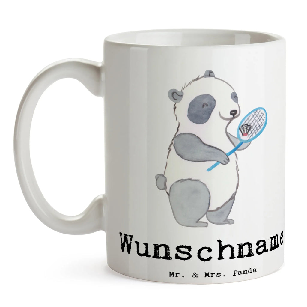 Personalisierte Tasse Panda Badminton Personalisierte Tasse, Namenstasse, Wunschname, Personalisiert, Tasse, Namen, Drucken, Tasse mit Namen, Geschenk, Sport, Sportart, Hobby, Schenken, Danke, Dankeschön, Auszeichnung, Gewinn, Sportler, Badminton, Badminton spielen