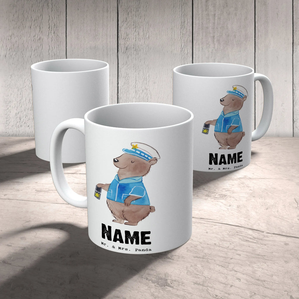 Personalisierte Tasse Polizist mit Herz Personalisierte Tasse, Namenstasse, Wunschname, Personalisiert, Tasse, Namen, Drucken, Tasse mit Namen, Beruf, Ausbildung, Jubiläum, Abschied, Rente, Kollege, Kollegin, Geschenk, Schenken, Arbeitskollege, Mitarbeiter, Firma, Danke, Dankeschön, Polizist, Polizeibeamter, Wachmann, Cop, Polizei, Studium