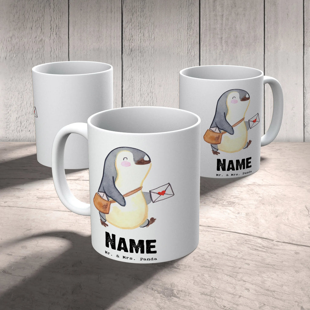 Personalisierte Tasse Postbote mit Herz Personalisierte Tasse, Namenstasse, Wunschname, Personalisiert, Tasse, Namen, Drucken, Tasse mit Namen, Beruf, Ausbildung, Jubiläum, Abschied, Rente, Kollege, Kollegin, Geschenk, Schenken, Arbeitskollege, Mitarbeiter, Firma, Danke, Dankeschön, Postbote, Briefzusteller, Briefträger, Postler