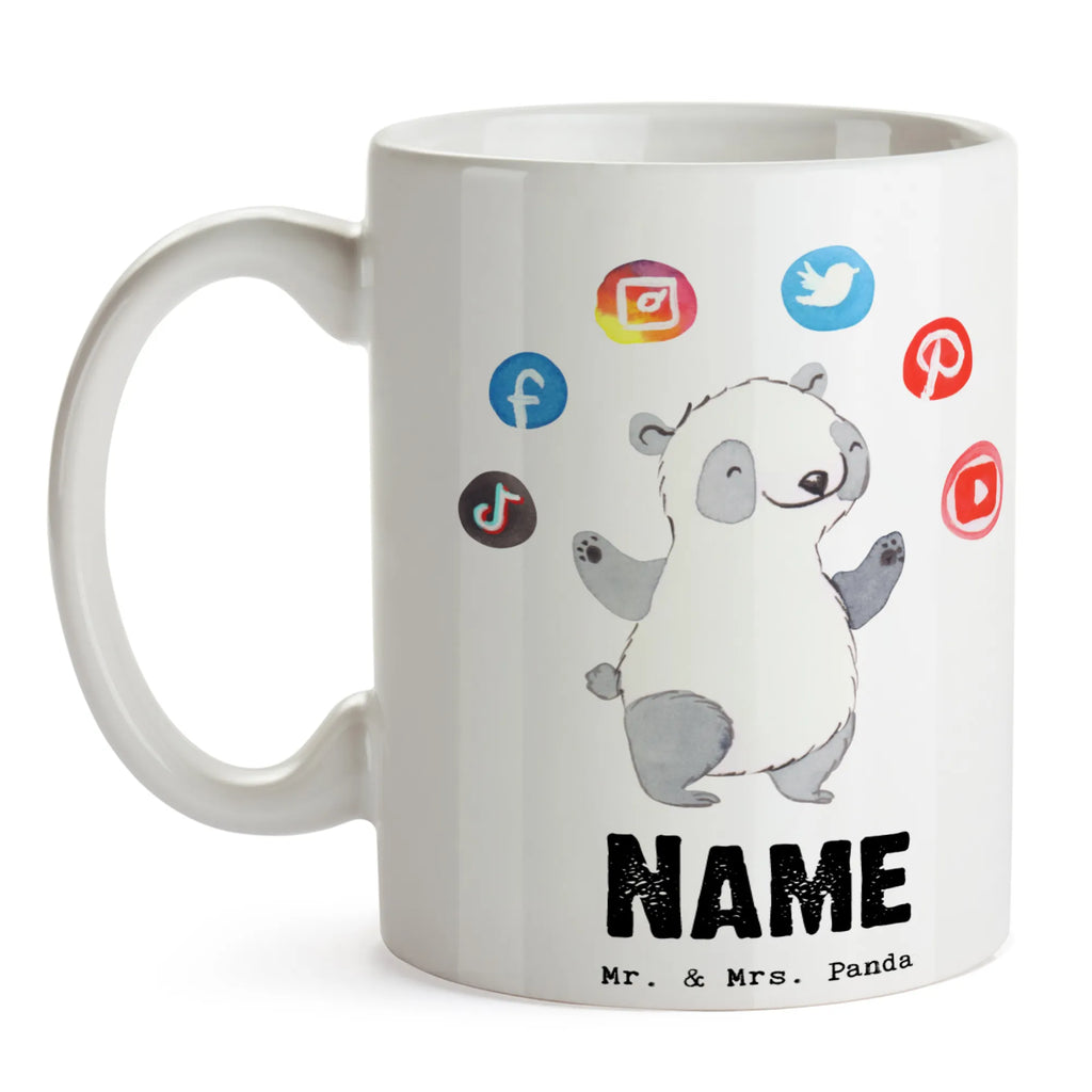 Personalisierte Tasse Social Media Manager mit Herz Personalisierte Tasse, Namenstasse, Wunschname, Personalisiert, Tasse, Namen, Drucken, Tasse mit Namen, Beruf, Ausbildung, Jubiläum, Abschied, Rente, Kollege, Kollegin, Geschenk, Schenken, Arbeitskollege, Mitarbeiter, Firma, Danke, Dankeschön