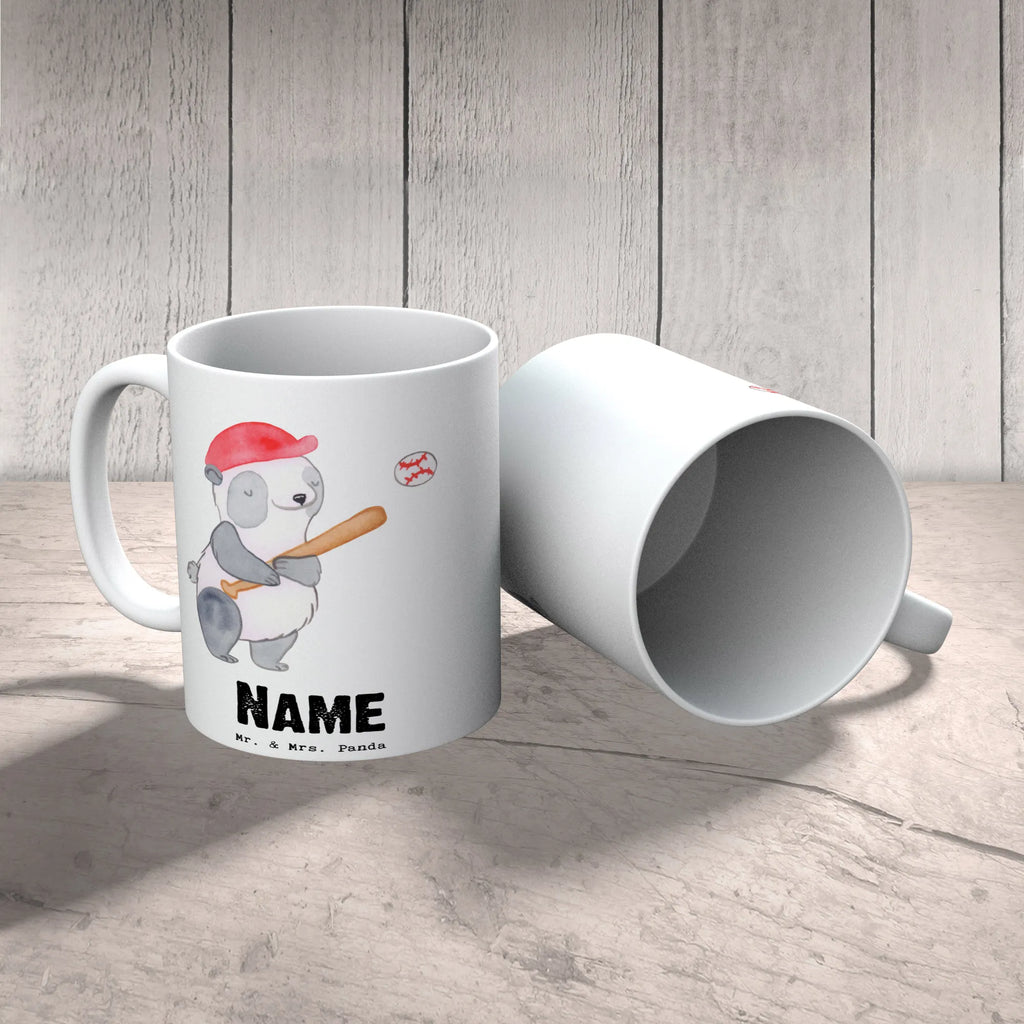 Personalisierte Tasse Panda Baseball spielen Personalisierte Tasse, Namenstasse, Wunschname, Personalisiert, Tasse, Namen, Drucken, Tasse mit Namen, Geschenk, Sport, Sportart, Hobby, Schenken, Danke, Dankeschön, Auszeichnung, Gewinn, Sportler, Baseball spielen, Baseball Spielen, Baseball Match, Ballsport, Baseballplatz, Baseballverein