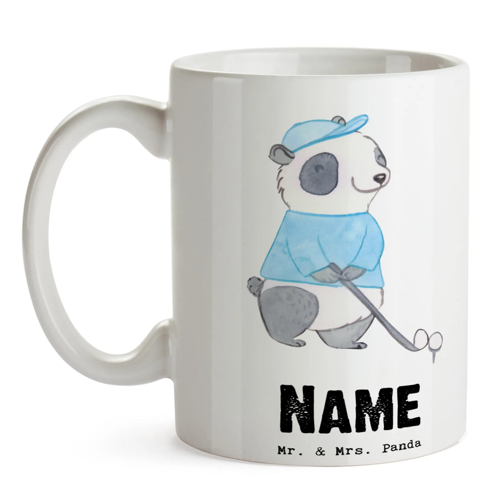 Personalisierte Tasse Panda Golfen Personalisierte Tasse, Namenstasse, Wunschname, Personalisiert, Tasse, Namen, Drucken, Tasse mit Namen, Geschenk, Sport, Sportart, Hobby, Schenken, Danke, Dankeschön, Auszeichnung, Gewinn, Sportler, Golfen, Golf spielen, Golfplatz, Golfturnier, Golf Verein