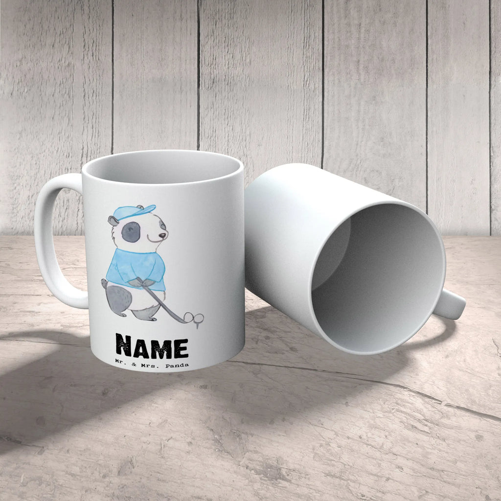 Personalisierte Tasse Panda Golfen Personalisierte Tasse, Namenstasse, Wunschname, Personalisiert, Tasse, Namen, Drucken, Tasse mit Namen, Geschenk, Sport, Sportart, Hobby, Schenken, Danke, Dankeschön, Auszeichnung, Gewinn, Sportler, Golfen, Golf spielen, Golfplatz, Golfturnier, Golf Verein