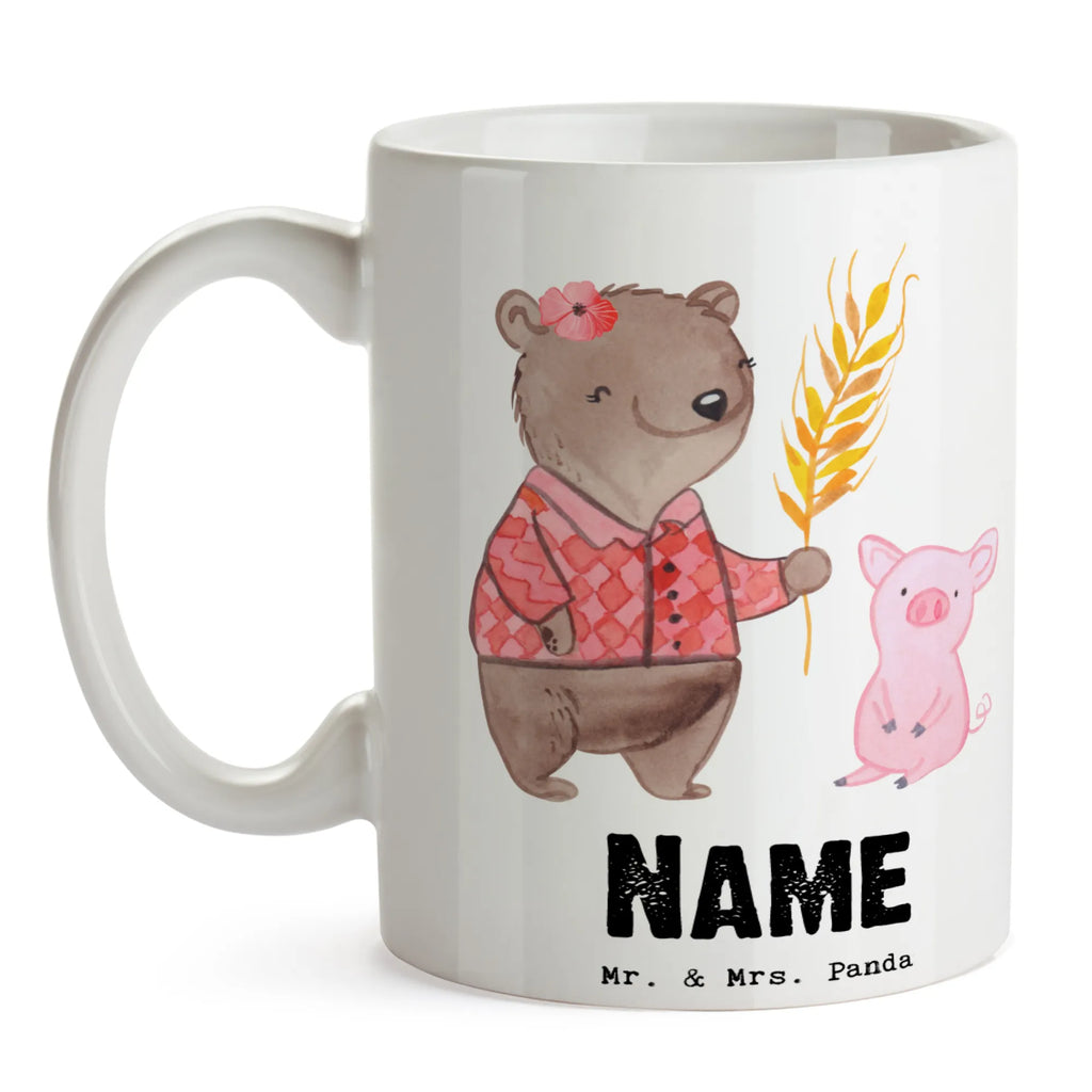 Personalisierte Tasse Bäuerin mit Herz Personalisierte Tasse, Namenstasse, Wunschname, Personalisiert, Tasse, Namen, Drucken, Tasse mit Namen, Beruf, Ausbildung, Jubiläum, Abschied, Rente, Kollege, Kollegin, Geschenk, Schenken, Arbeitskollege, Mitarbeiter, Firma, Danke, Dankeschön, Landwirtin, Bäuerin, Tierwirtin, Agronomin, Farmerin, Bauernhof