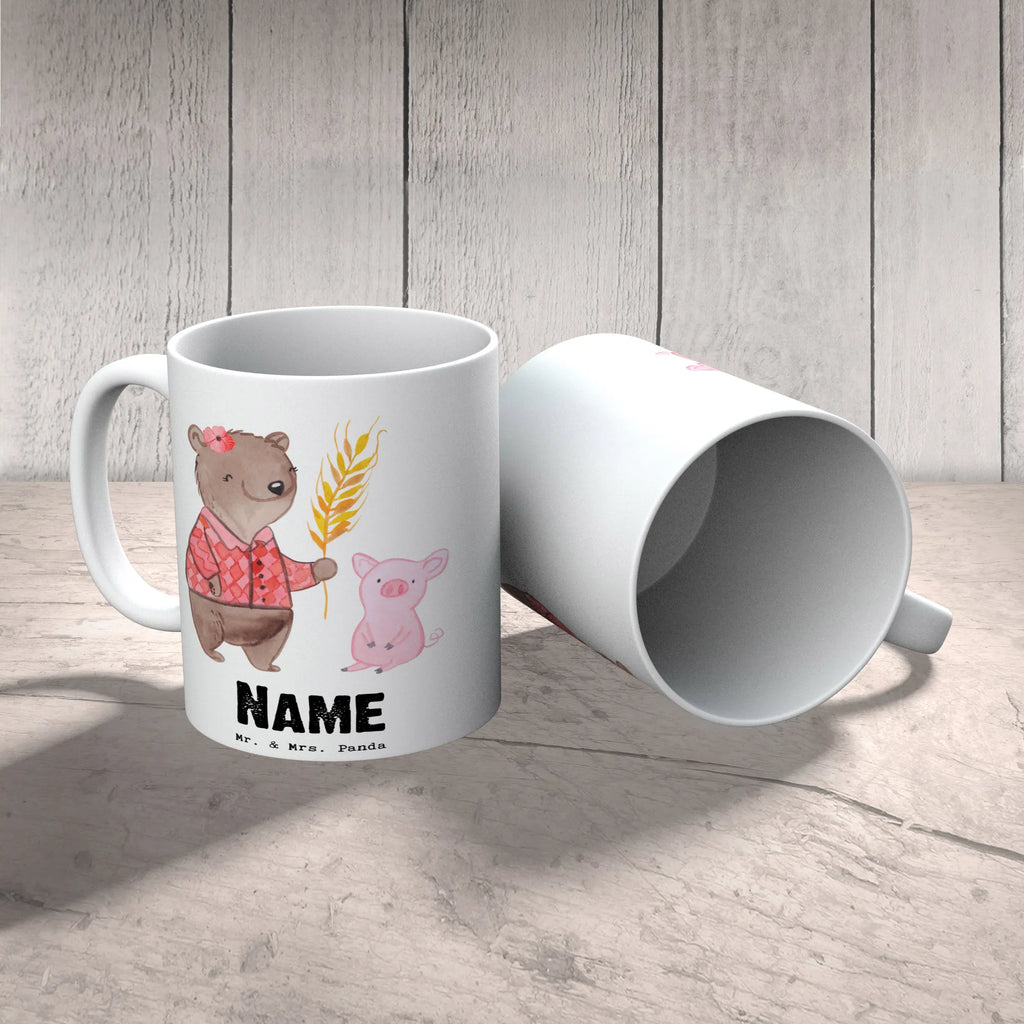 Personalisierte Tasse Bäuerin mit Herz Personalisierte Tasse, Namenstasse, Wunschname, Personalisiert, Tasse, Namen, Drucken, Tasse mit Namen, Beruf, Ausbildung, Jubiläum, Abschied, Rente, Kollege, Kollegin, Geschenk, Schenken, Arbeitskollege, Mitarbeiter, Firma, Danke, Dankeschön, Landwirtin, Bäuerin, Tierwirtin, Agronomin, Farmerin, Bauernhof