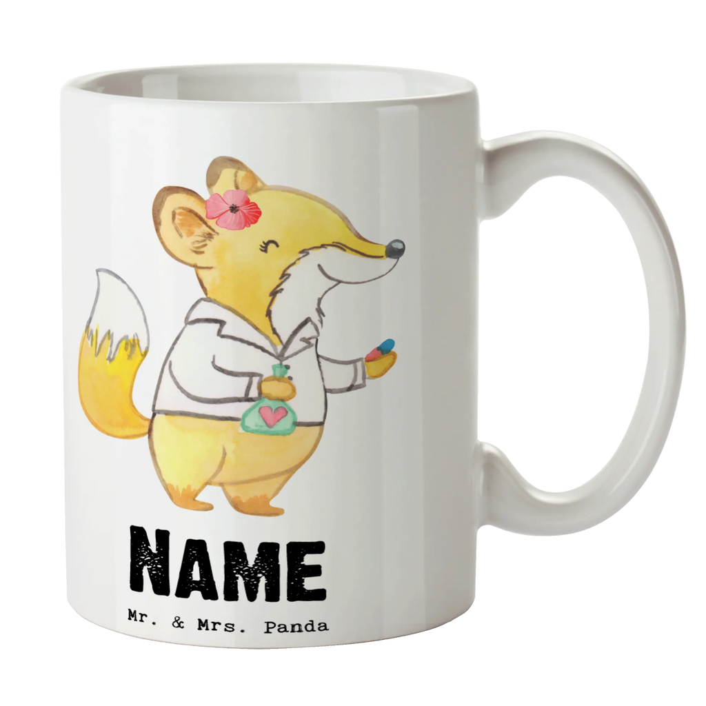 Personalisierte Tasse Apothekerin mit Herz Personalisierte Tasse, Namenstasse, Wunschname, Personalisiert, Tasse, Namen, Drucken, Tasse mit Namen, Beruf, Ausbildung, Jubiläum, Abschied, Rente, Kollege, Kollegin, Geschenk, Schenken, Arbeitskollege, Mitarbeiter, Firma, Danke, Dankeschön, Apothekerin, Pharmazie, Staatsexamen, Approbation, Eröffnung Apotheke