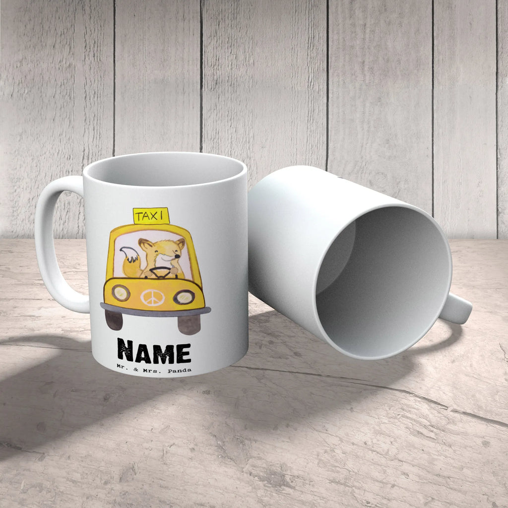 Personalisierte Tasse Taxifahrer mit Herz Personalisierte Tasse, Namenstasse, Wunschname, Personalisiert, Tasse, Namen, Drucken, Tasse mit Namen, Beruf, Ausbildung, Jubiläum, Abschied, Rente, Kollege, Kollegin, Geschenk, Schenken, Arbeitskollege, Mitarbeiter, Firma, Danke, Dankeschön