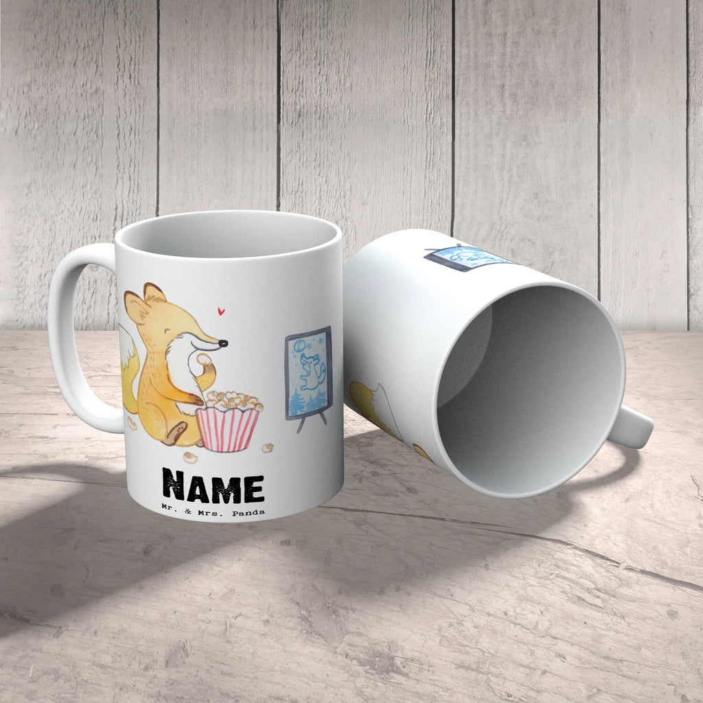 Personalisierte Tasse Fuchs Filme gucken Personalisierte Tasse, Namenstasse, Wunschname, Personalisiert, Tasse, Namen, Drucken, Tasse mit Namen, Geschenk, Sport, Sportart, Hobby, Schenken, Danke, Dankeschön, Auszeichnung, Gewinn, Sportler, Filmabend, Filme gucken, TV, Fernsehen, Kino