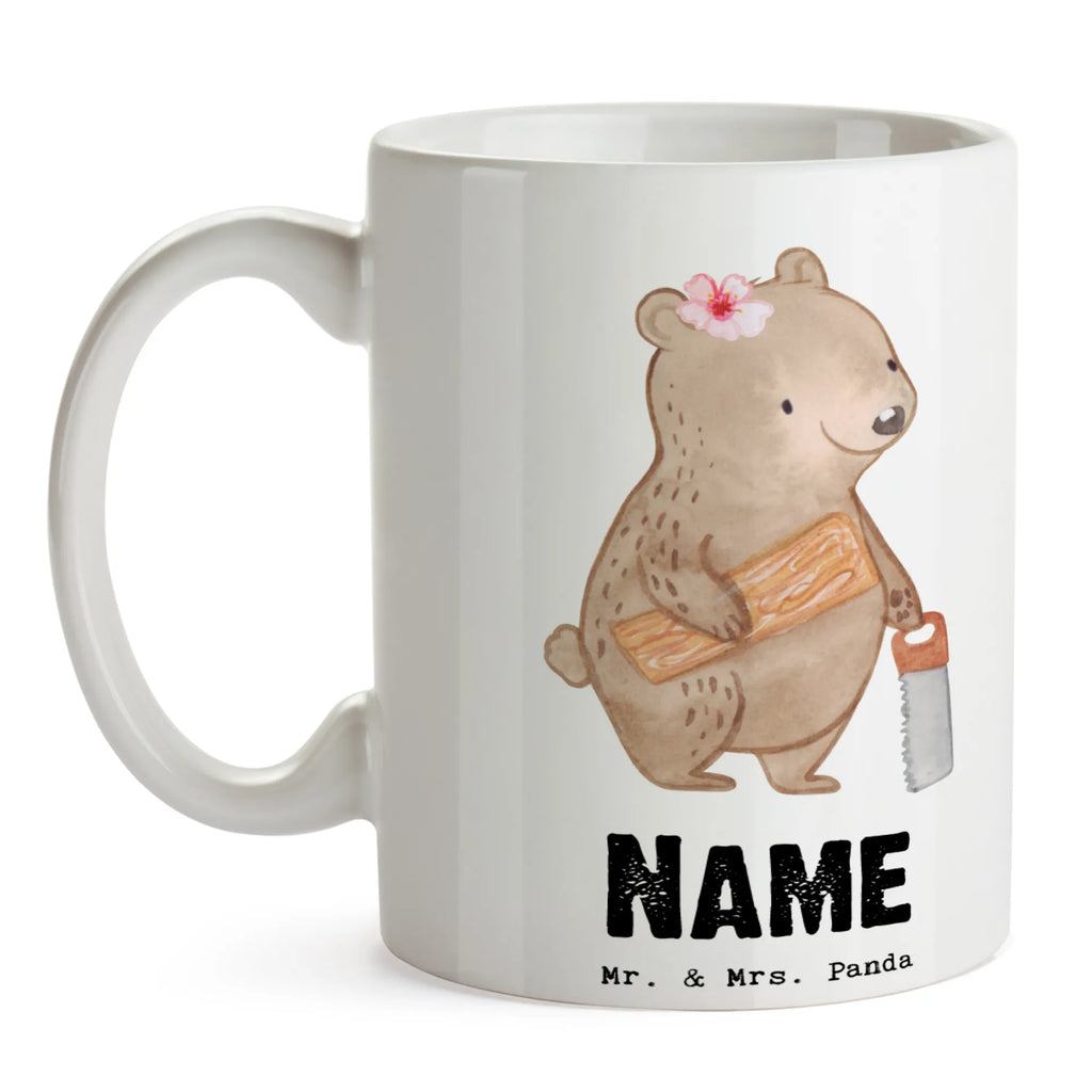 Personalisierte Tasse Schreinerin mit Herz Personalisierte Tasse, Namenstasse, Wunschname, Personalisiert, Tasse, Namen, Drucken, Tasse mit Namen, Beruf, Ausbildung, Jubiläum, Abschied, Rente, Kollege, Kollegin, Geschenk, Schenken, Arbeitskollege, Mitarbeiter, Firma, Danke, Dankeschön