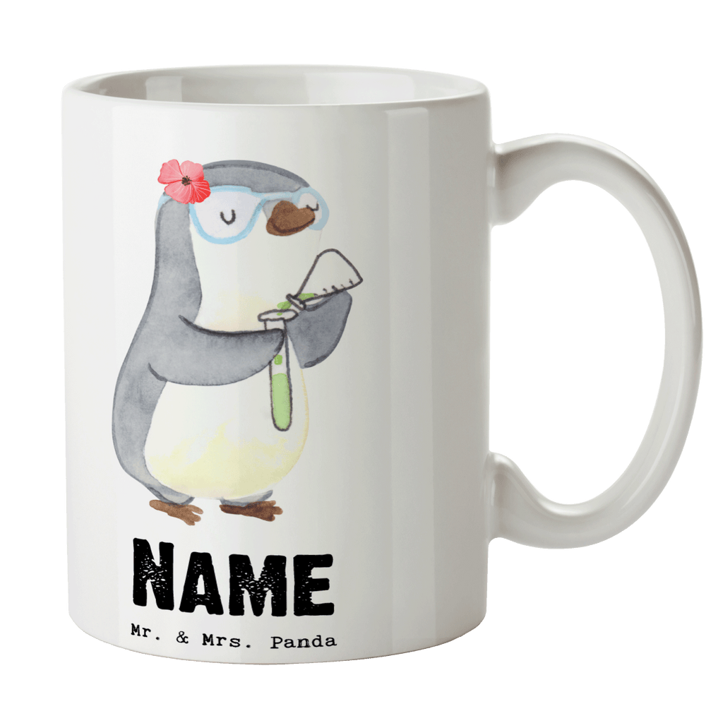 Personalisierte Tasse Chemikerin mit Herz Personalisierte Tasse, Namenstasse, Wunschname, Personalisiert, Tasse, Namen, Drucken, Tasse mit Namen, Beruf, Ausbildung, Jubiläum, Abschied, Rente, Kollege, Kollegin, Geschenk, Schenken, Arbeitskollege, Mitarbeiter, Firma, Danke, Dankeschön, Chemikerin, Chemielaborantin, Naturwissenschaftlerin, Labor, Studium, Forschung, Wissenschaftlerin