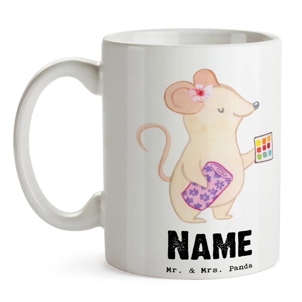 Personalisierte Tasse Raumausstatterin mit Herz Personalisierte Tasse, Namenstasse, Wunschname, Personalisiert, Tasse, Namen, Drucken, Tasse mit Namen, Beruf, Ausbildung, Jubiläum, Abschied, Rente, Kollege, Kollegin, Geschenk, Schenken, Arbeitskollege, Mitarbeiter, Firma, Danke, Dankeschön