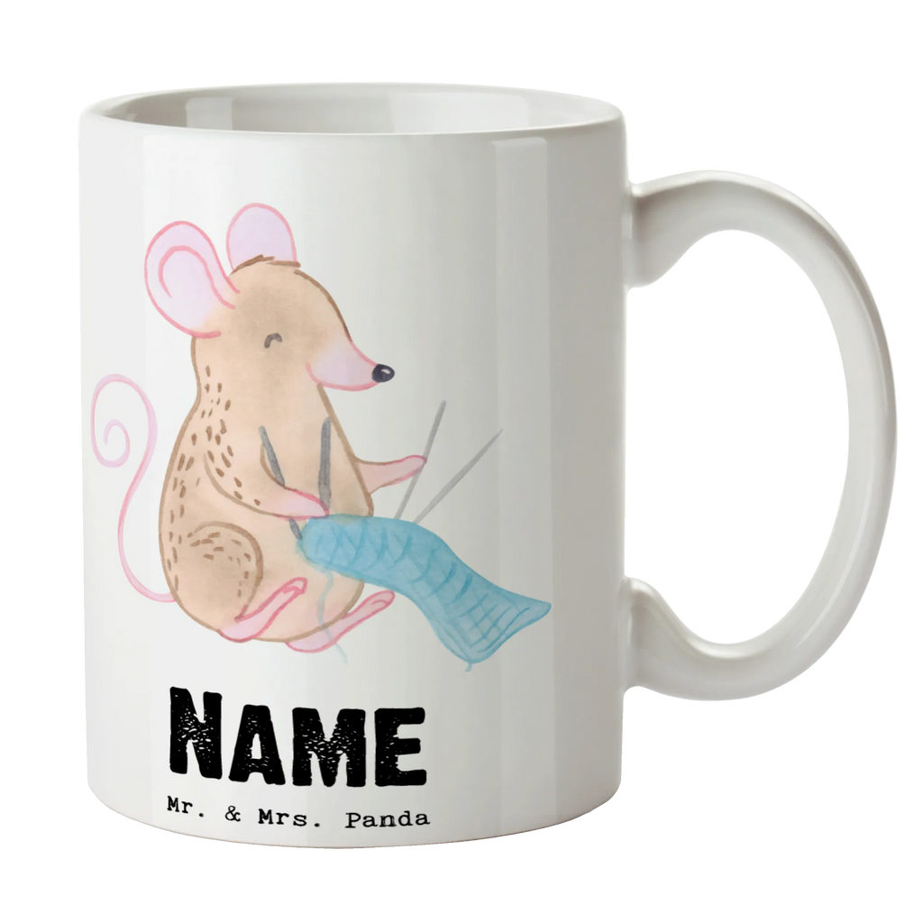 Personalisierte Tasse Maus Stricken Personalisierte Tasse, Namenstasse, Wunschname, Personalisiert, Tasse, Namen, Drucken, Tasse mit Namen, Geschenk, Sport, Sportart, Hobby, Schenken, Danke, Dankeschön, Auszeichnung, Gewinn, Sportler, Stricken, DIY