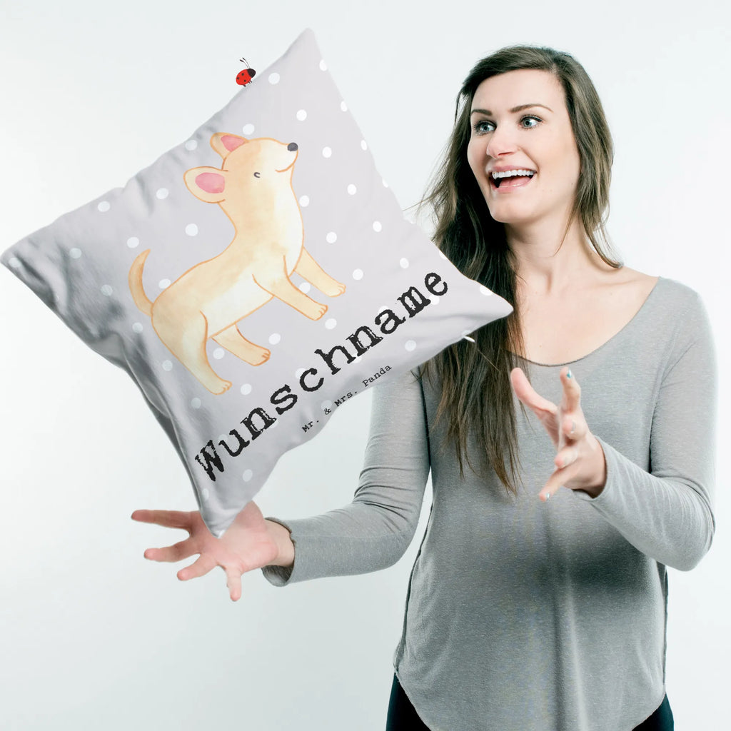 Personalisiertes Kissen Chihuahua Lebensretter Kissen, personalisiert, Name, Wunschname, bedrucken, Kopfkissen, Hund, Hunderasse, Rassehund, Hundebesitzer, Geschenk, Tierfreund, Schenken, Welpe, Chihuahua