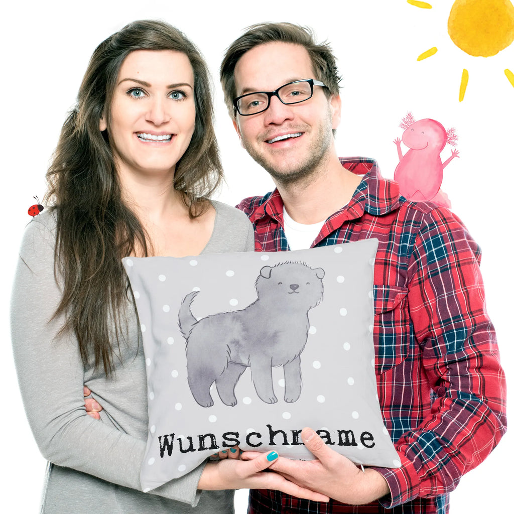 Personalisiertes Kissen Affenpincher Lebensretter Kissen, personalisiert, Name, Wunschname, bedrucken, Kopfkissen, Hund, Hunderasse, Rassehund, Hundebesitzer, Geschenk, Tierfreund, Schenken, Welpe, Affenpincher