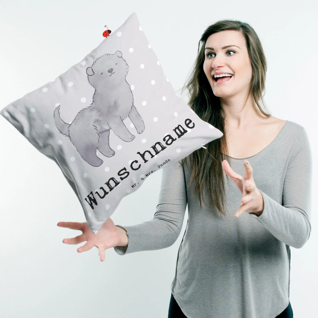 Personalisiertes Kissen Affenpincher Lebensretter Kissen, personalisiert, Name, Wunschname, bedrucken, Kopfkissen, Hund, Hunderasse, Rassehund, Hundebesitzer, Geschenk, Tierfreund, Schenken, Welpe, Affenpincher