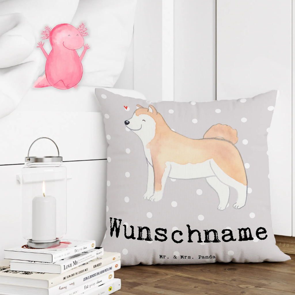 Personalisiertes Kissen Akita Inu Lebensretter Kissen, personalisiert, Name, Wunschname, bedrucken, Kopfkissen, Hund, Hunderasse, Rassehund, Hundebesitzer, Geschenk, Tierfreund, Schenken, Welpe