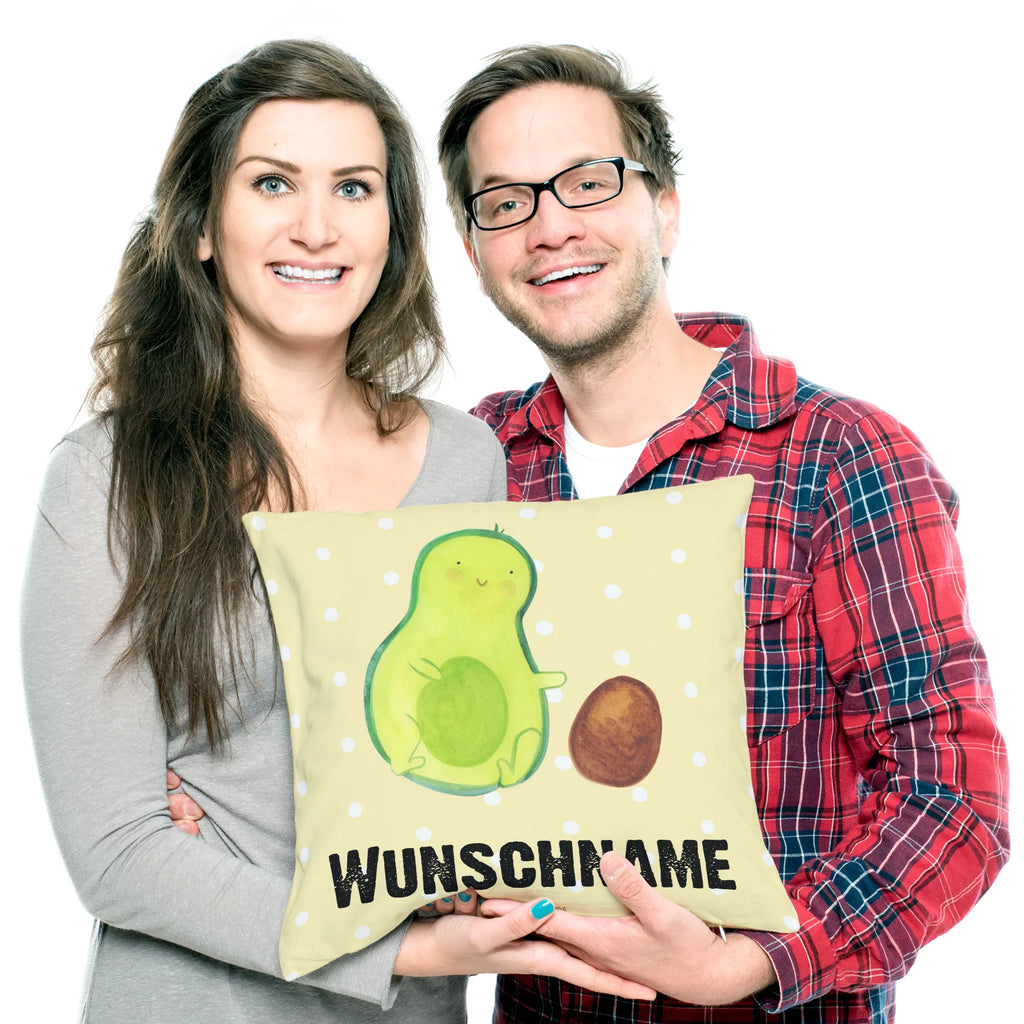 Personalisiertes Kissen Avocado rollt Kern Kissen, personalisiert, Name, Wunschname, bedrucken, Kopfkissen, Avocado, Veggie, Vegan, Gesund, Avocados, Schwanger, Geburt, Geburtstag, Säugling, Kind, erstes Kind, zur Geburt, Schwangerschaft, Babyparty, Baby, große Liebe, Liebe, Love