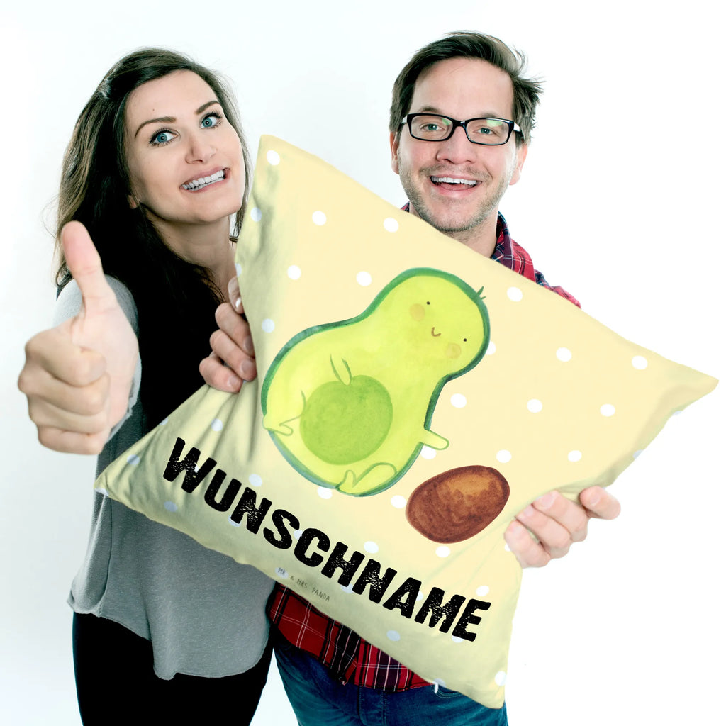 Personalisiertes Kissen Avocado rollt Kern Kissen, personalisiert, Name, Wunschname, bedrucken, Kopfkissen, Avocado, Veggie, Vegan, Gesund, Avocados, Schwanger, Geburt, Geburtstag, Säugling, Kind, erstes Kind, zur Geburt, Schwangerschaft, Babyparty, Baby, große Liebe, Liebe, Love