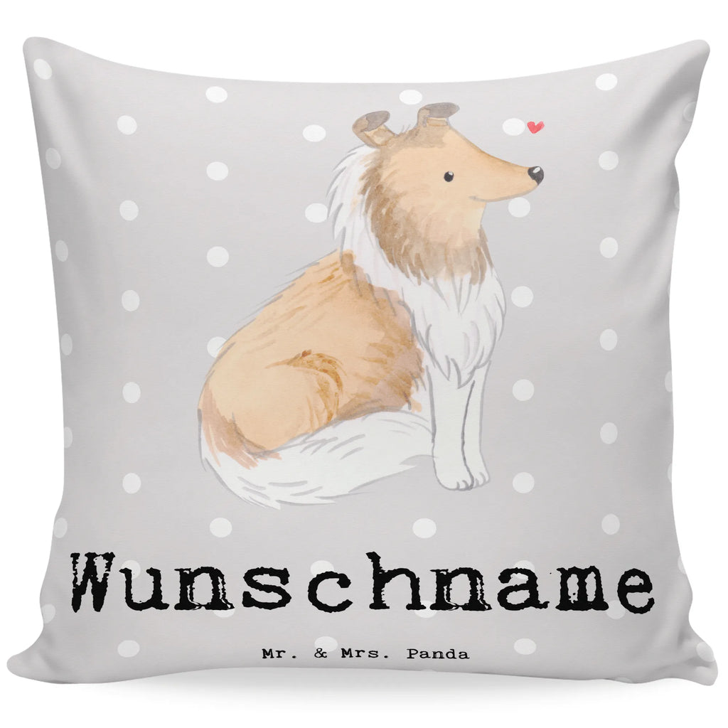 Personalisiertes Kissen Langhaar Collie Lebensretter Kissen, personalisiert, Name, Wunschname, bedrucken, Kopfkissen, Hund, Hunderasse, Rassehund, Hundebesitzer, Geschenk, Tierfreund, Schenken, Welpe, Langhaar Collie, britischer Hütehund