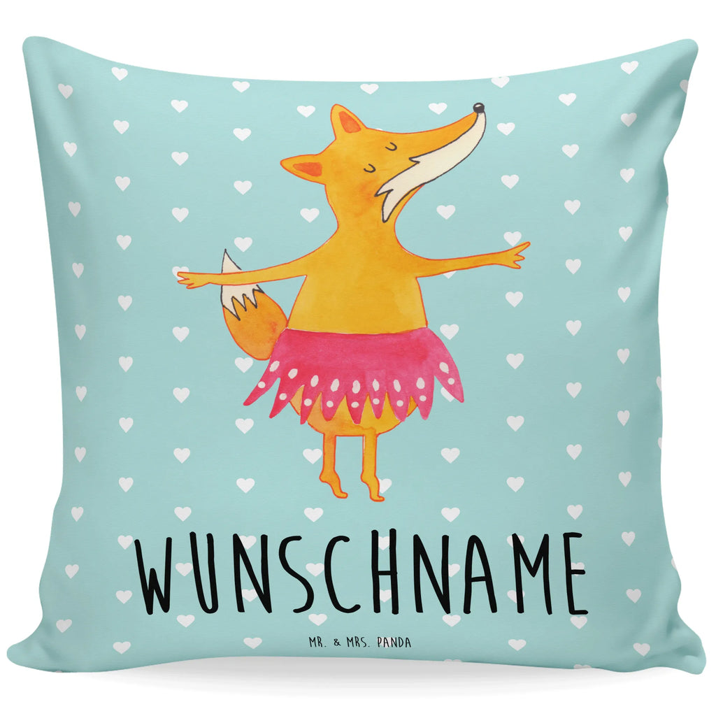 Personalisiertes Kissen Fuchs Ballerina Kissen, personalisiert, Name, Wunschname, bedrucken, Kopfkissen, Fuchs, Fuchs Spruch, Füchse, Füchsin, Ballerina, Ballett, Tänzerin, Tanzen, Party, Einladung, Geburtstag