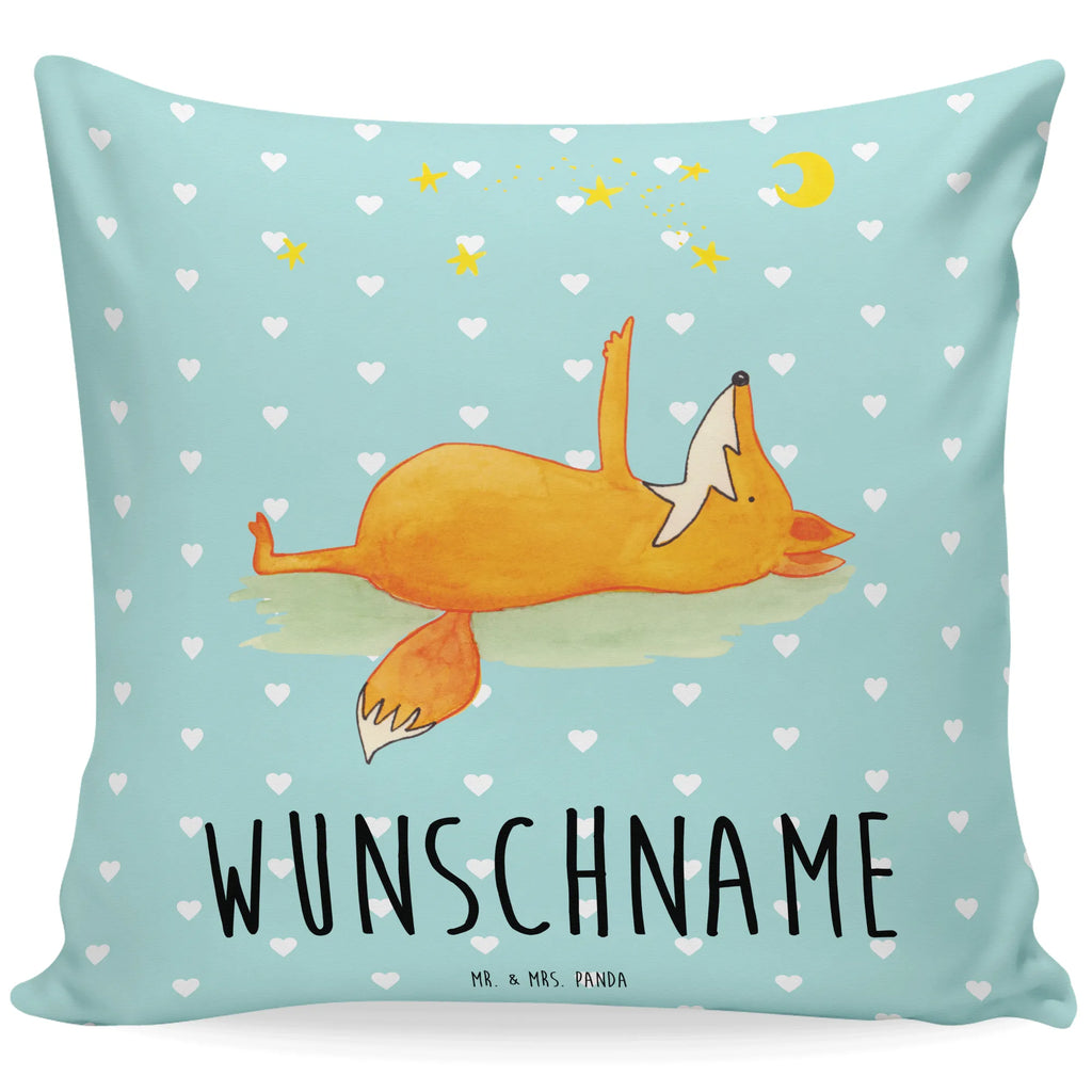 Personalisiertes Kissen Fuchs Sterne Kissen, personalisiert, Name, Wunschname, bedrucken, Kopfkissen, Fuchs, Füchse, tröstende Worte, Spruch positiv, Spruch schön, Romantik, Always Look on the Bright Side of Life