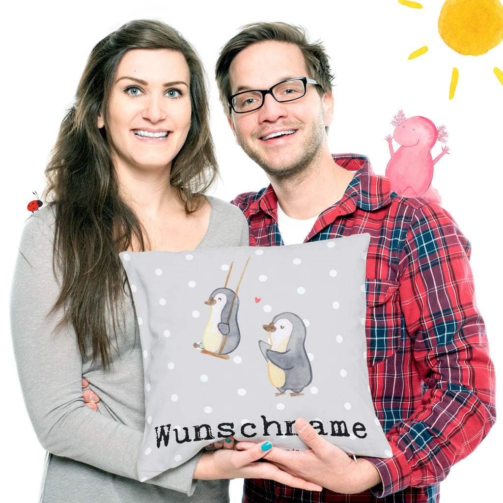 Personalisiertes Kissen Pinguin Beste Großmutter der Welt Kissen, personalisiert, Name, Wunschname, bedrucken, Kopfkissen, für, Dankeschön, Geschenk, Schenken, Geburtstag, Geburtstagsgeschenk, Geschenkidee, Danke, Bedanken, Mitbringsel, Freude machen, Geschenktipp, Großmutter, Omi, Oma, Oma geworden, Grosseltern