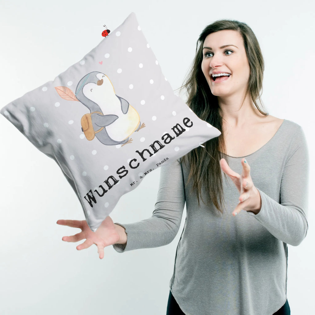 Personalisiertes Kissen Pinguin Bester Blutsbruder der Welt Kissen, personalisiert, Name, Wunschname, bedrucken, Kopfkissen, für, Dankeschön, Geschenk, Schenken, Geburtstag, Geburtstagsgeschenk, Geschenkidee, Danke, Bedanken, Mitbringsel, Freude machen, Geschenktipp, Blutsbruder, Blutsgeschwister, Freund, Brüder, Geschwister, Bruderherz, Brother, Familie, Kleinigkeit, Bester, Sido