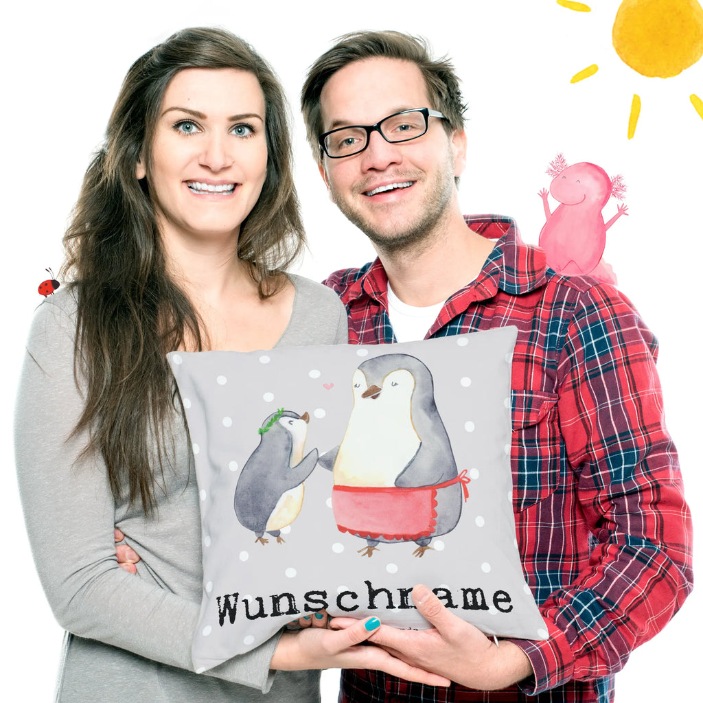 Personalisiertes Kissen Pinguin Beste Mutter der Welt Kissen, personalisiert, Name, Wunschname, bedrucken, Kopfkissen, für, Dankeschön, Geschenk, Schenken, Geburtstag, Geburtstagsgeschenk, Geschenkidee, Danke, Bedanken, Mitbringsel, Freude machen, Geschenktipp, Mama, Mami, Mutter, Muttertag, Mutti, Ma, Tochter, Sohn, Beste Mama, Beste, Supermama