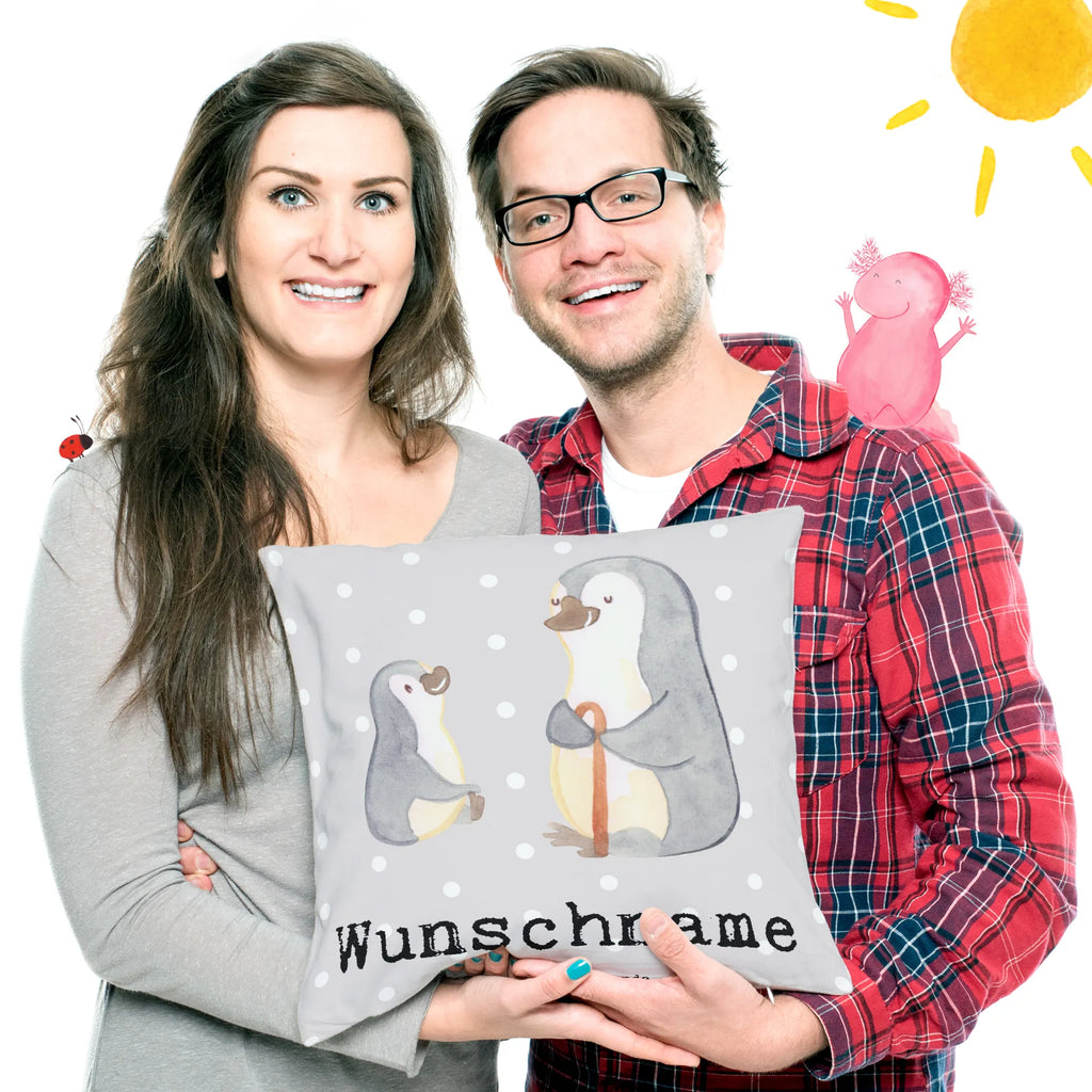 Personalisiertes Kissen Pinguin Bester Opa der Welt Kissen, personalisiert, Name, Wunschname, bedrucken, Kopfkissen, für, Dankeschön, Geschenk, Schenken, Geburtstag, Geburtstagsgeschenk, Geschenkidee, Danke, Bedanken, Mitbringsel, Freude machen, Geschenktipp, Großvater, Grossvater, Opa, Opi. Großpapa, Großeltern, Enkel, Enkelin, Enkelkind, Kleinigkeit, Oppa, Oppi, Bester