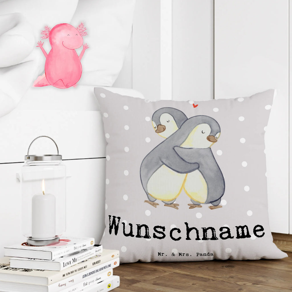 Personalisiertes Kissen Pinguin Bester Kuschelpartner der Welt Kissen, personalisiert, Name, Wunschname, bedrucken, Kopfkissen, für, Dankeschön, Geschenk, Schenken, Geburtstag, Geburtstagsgeschenk, Geschenkidee, Danke, Bedanken, Mitbringsel, Freude machen, Geschenktipp, Kuschelpartner, Lebenspartner, Ehepartner, Partner, Ehemann, Ehefrau, Kuscheln, Bett, Liebe, Freund, Freundin, Hochzeitstag, verliebt